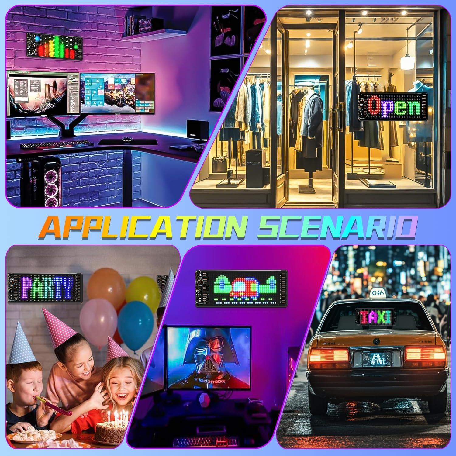 Cartel LED Programable ILEDSHOW 17.78x7.62cm Bluetooth Multicolor