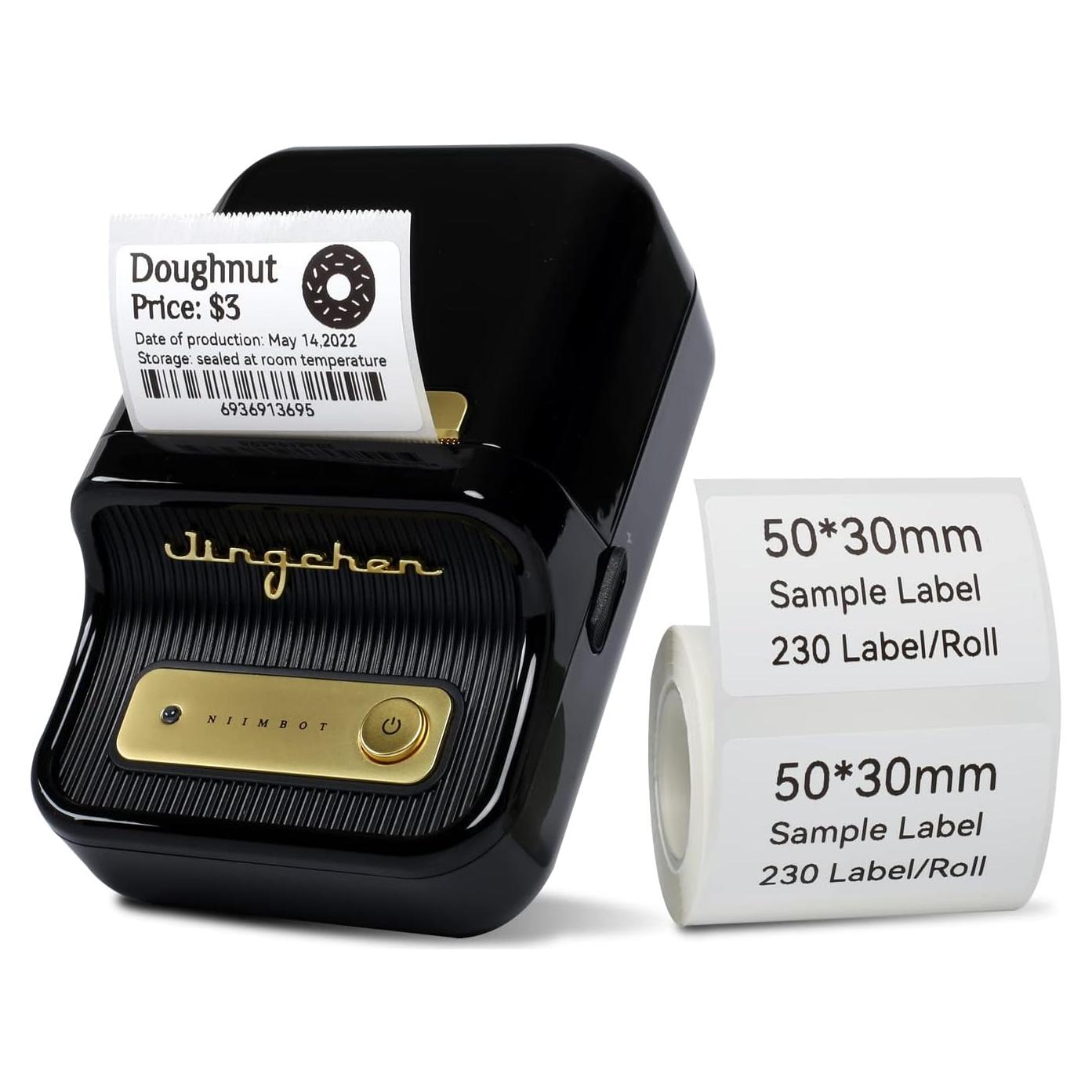 Impresora de Etiquetas Térmica B21 Portátil Bluetooth Negro