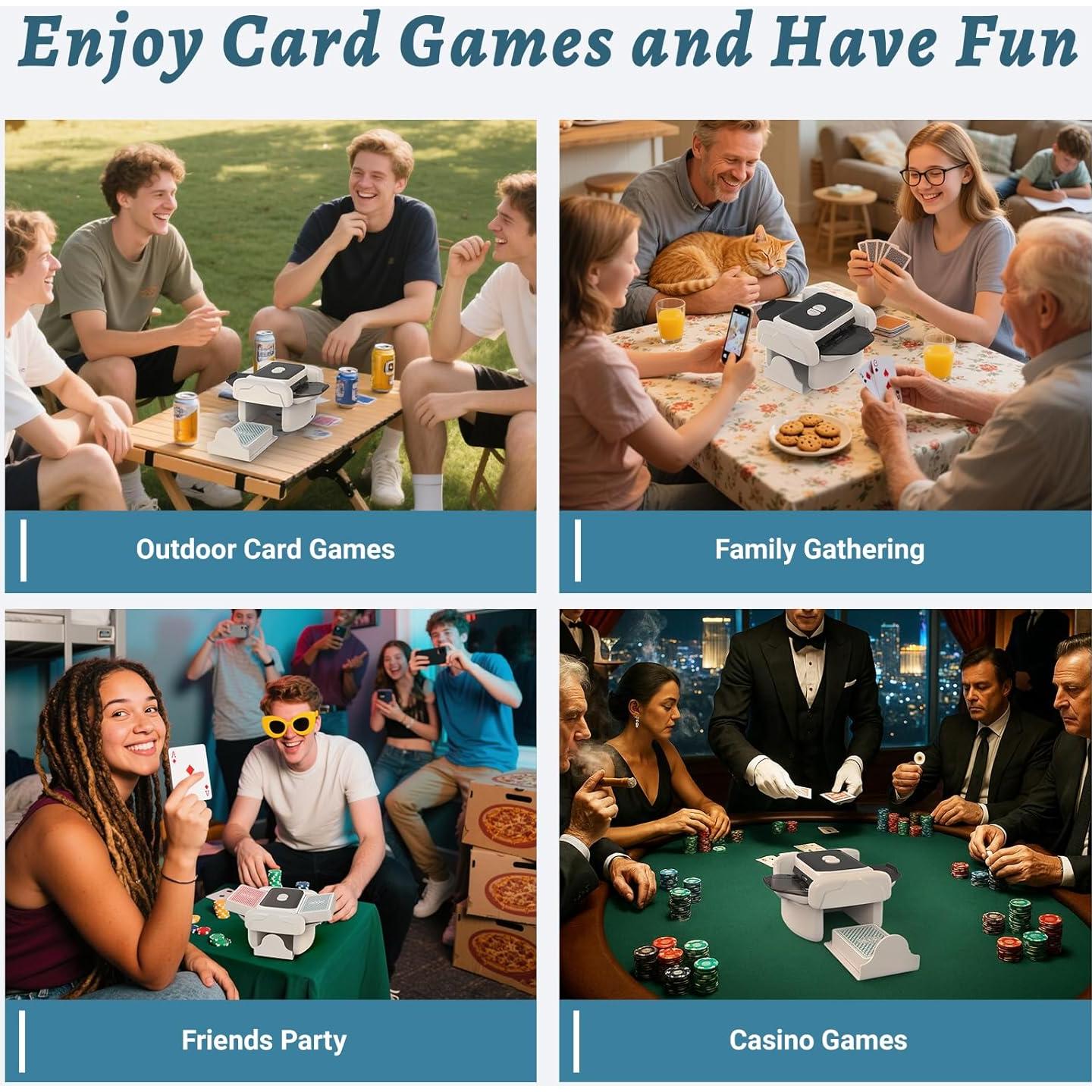 Barajador de Cartas Automático Holiky 2 Barajas Recargable