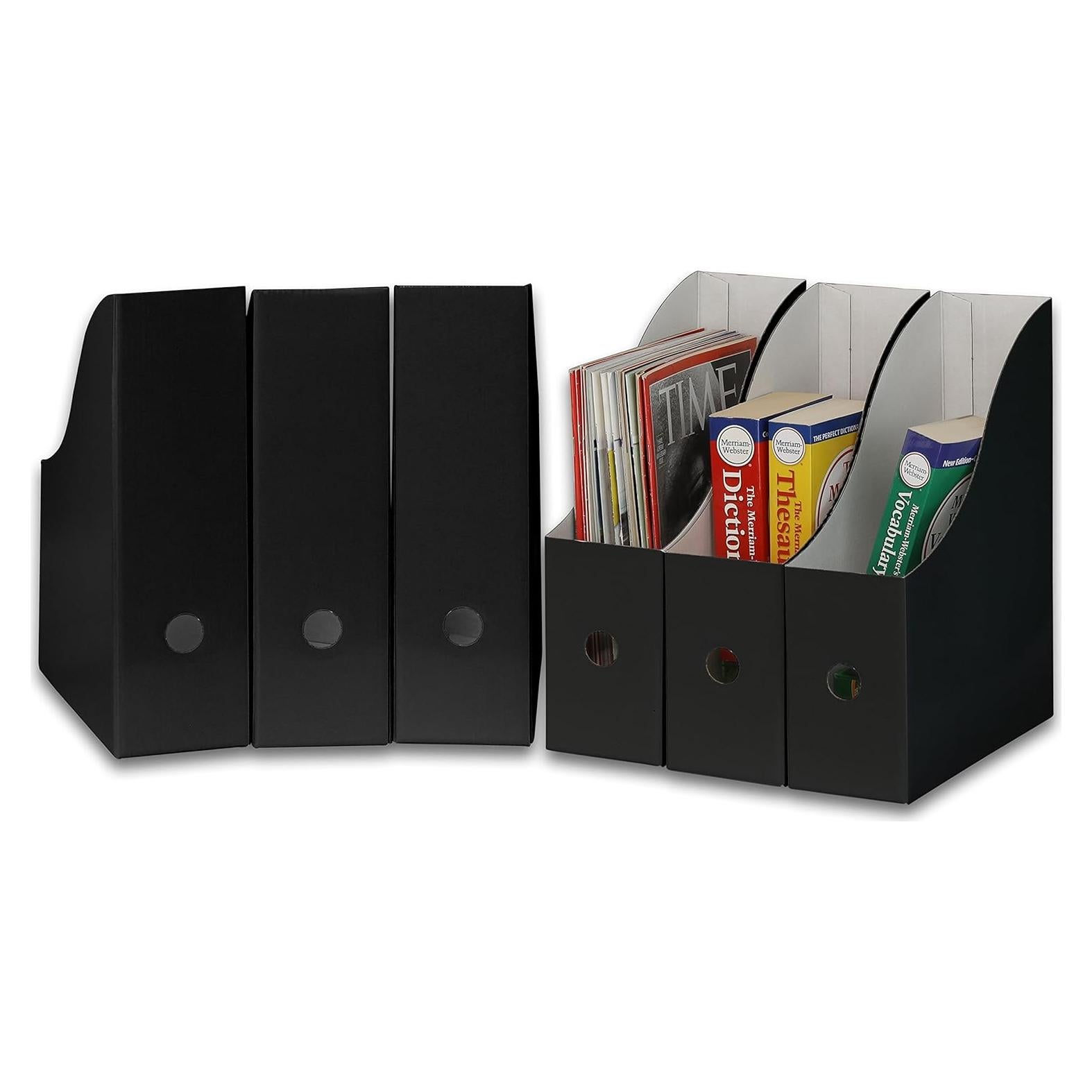 Caja de Archivo Plegable Simple Houseware 6 Paquetes Negro