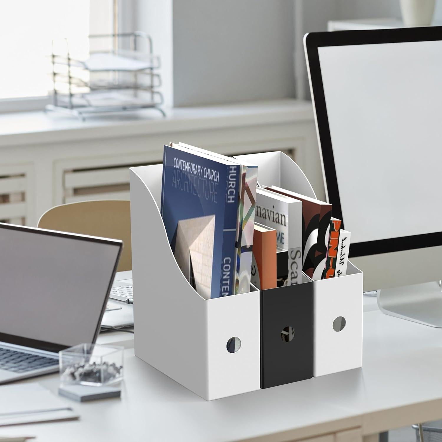 Caja de Archivo Plegable Simple Houseware 6 Paquetes Negro