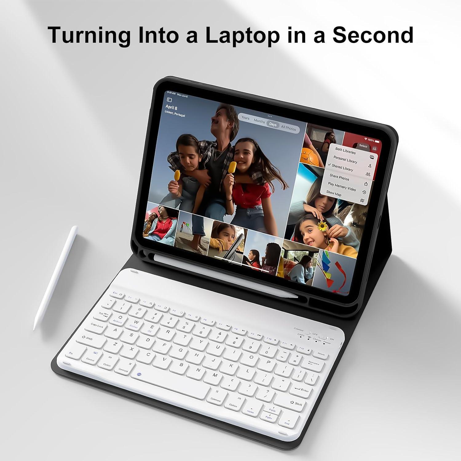 Funda con Teclado Bluetooth SZPSGC para iPad 11"/10.9"