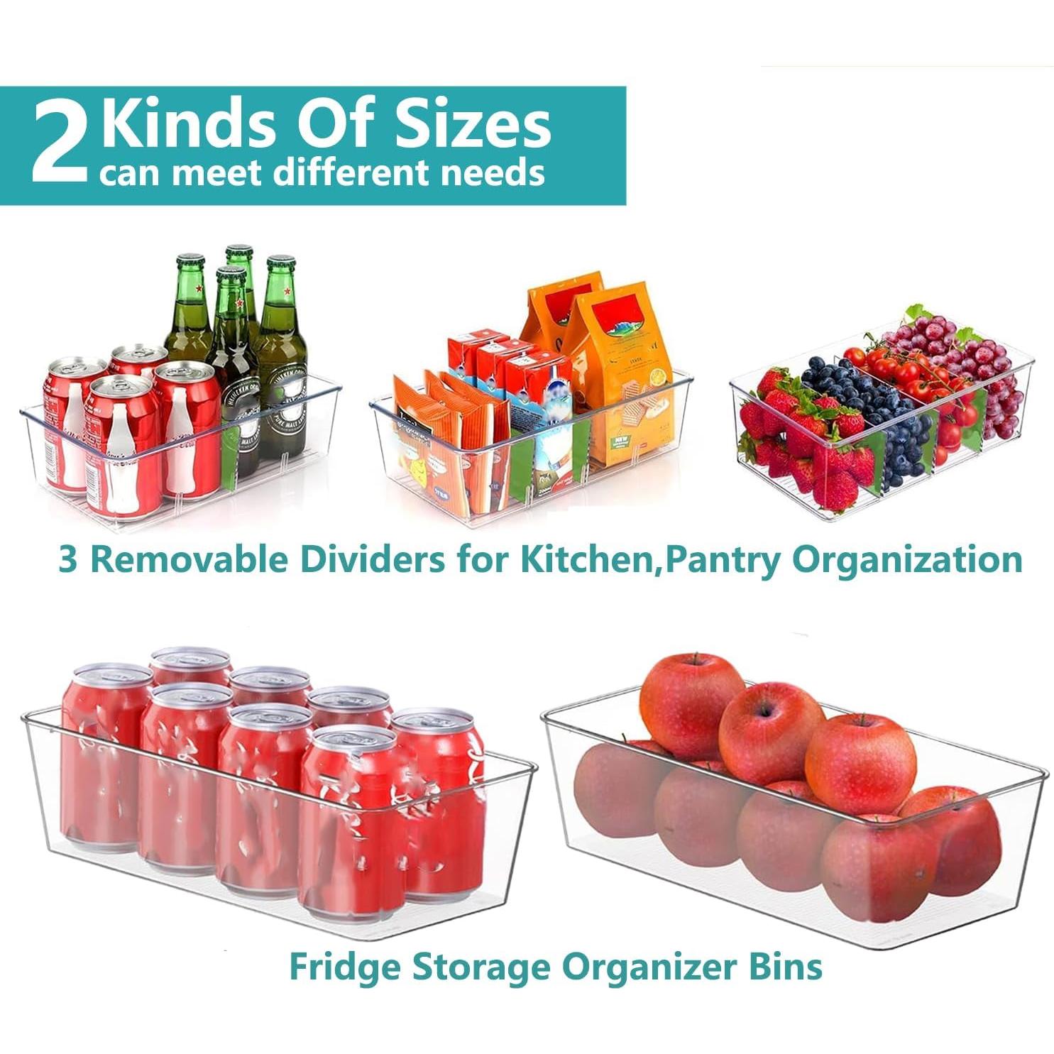 Juego de 4 Contenedores Organizadores AiYuLong para Refrigerador