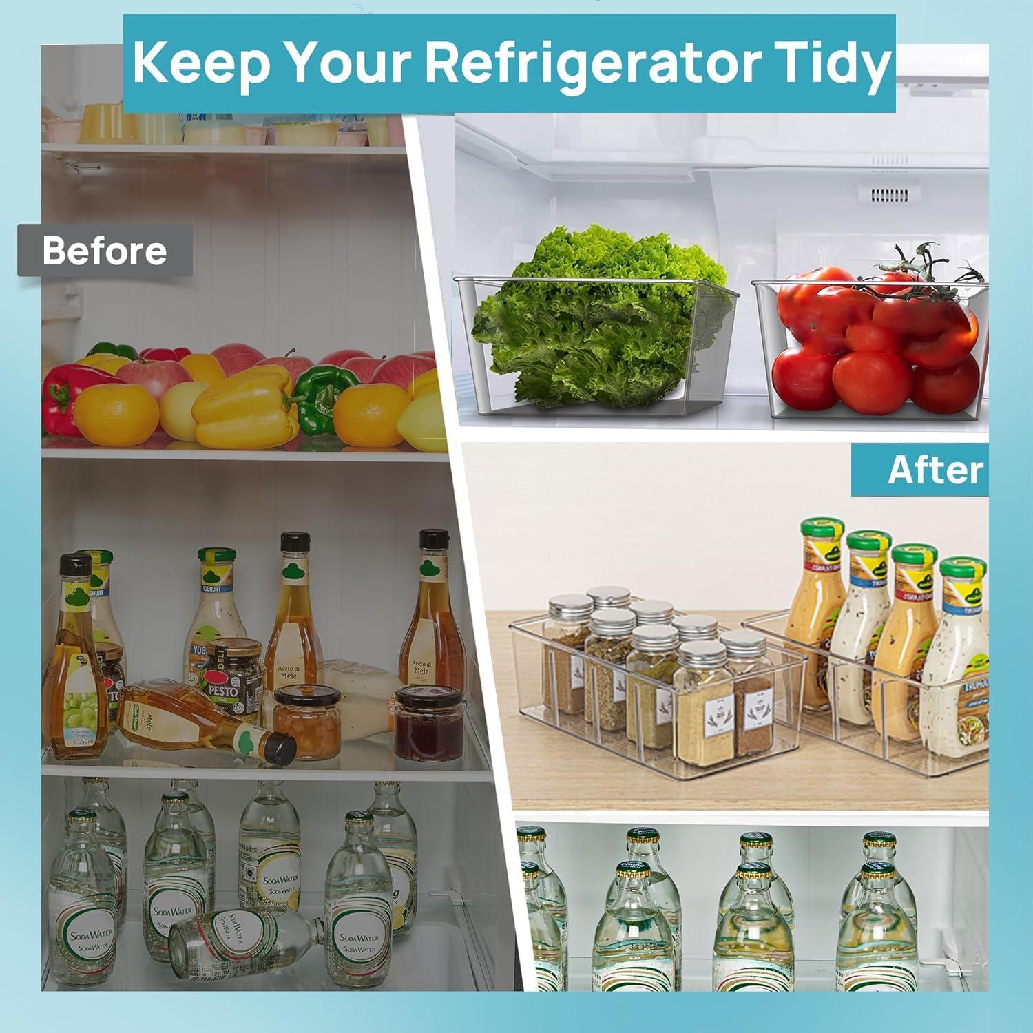 Juego de 4 Contenedores Organizadores AiYuLong para Refrigerador