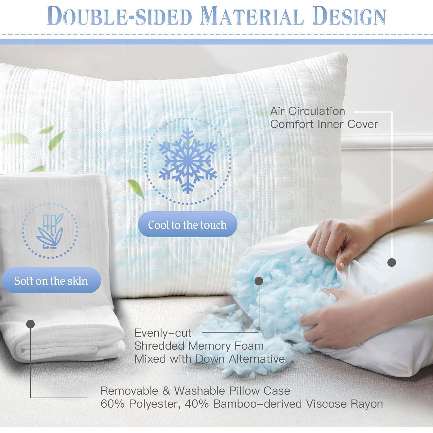 Almohada Refrigerante Meoflaw Estándar Ajustable Espuma Viscoelástica