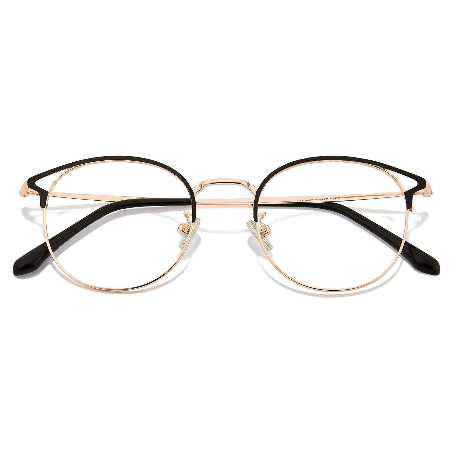 Gafas de Luz Azul Cyxus Metal Rosa Dorado Lente Clara