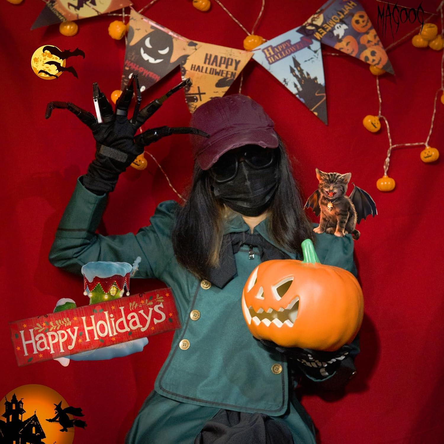 Dedos Articulados Halloween Magoog - Garras con Guantes Negros