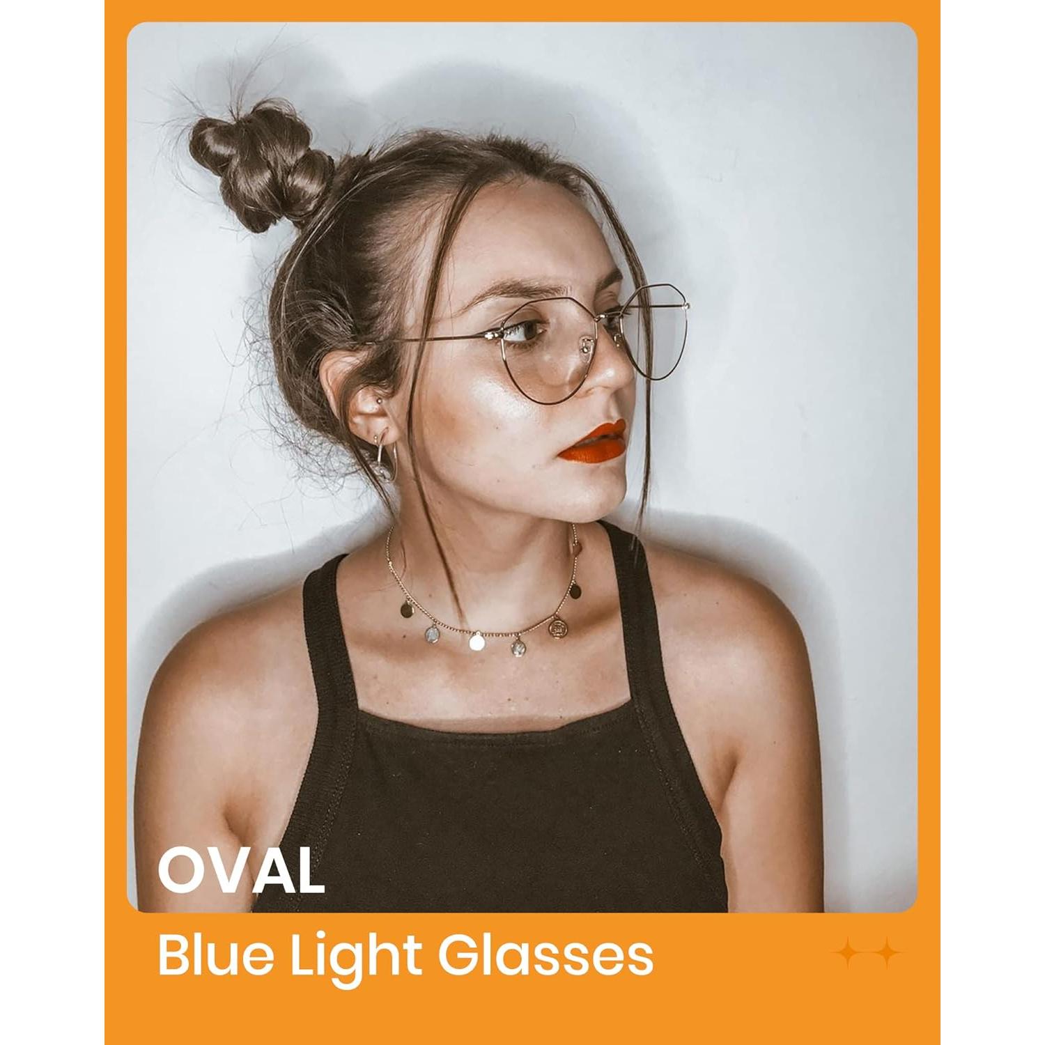 Gafas de Luz Azul Cyxus Redondas Metalicas Lente Clara UV