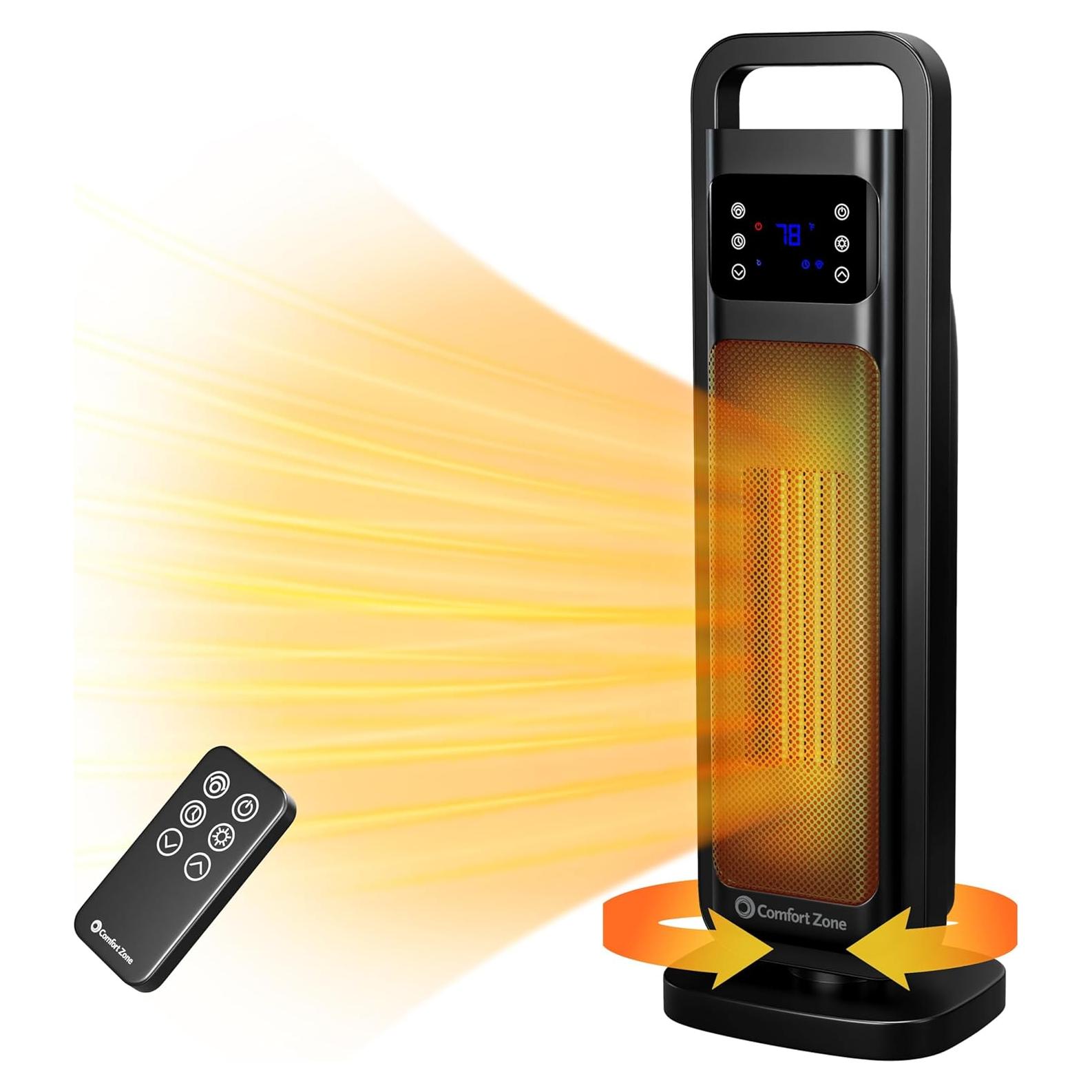 Calentador de Torre Digital Comfort Zone 66 cm con Control Remoto