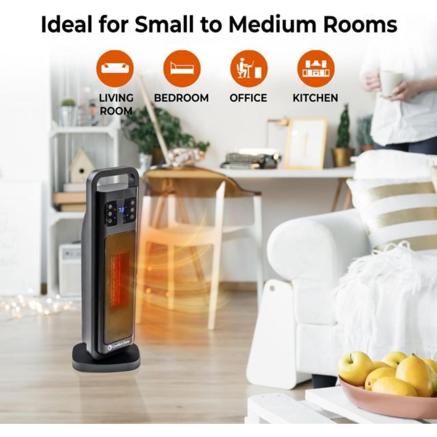 Calentador de Torre Digital Comfort Zone 66 cm con Control Remoto