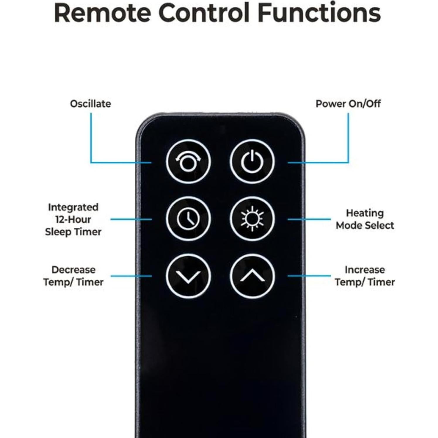 Calentador de Torre Digital Comfort Zone 66 cm con Control Remoto