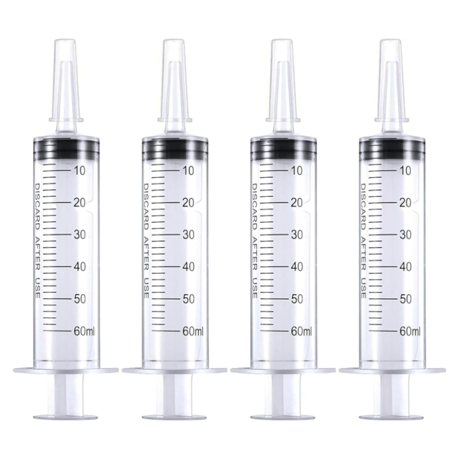 Paquete de 4 Jeringas de 60ml DIELLY Sin Aguja Estériles