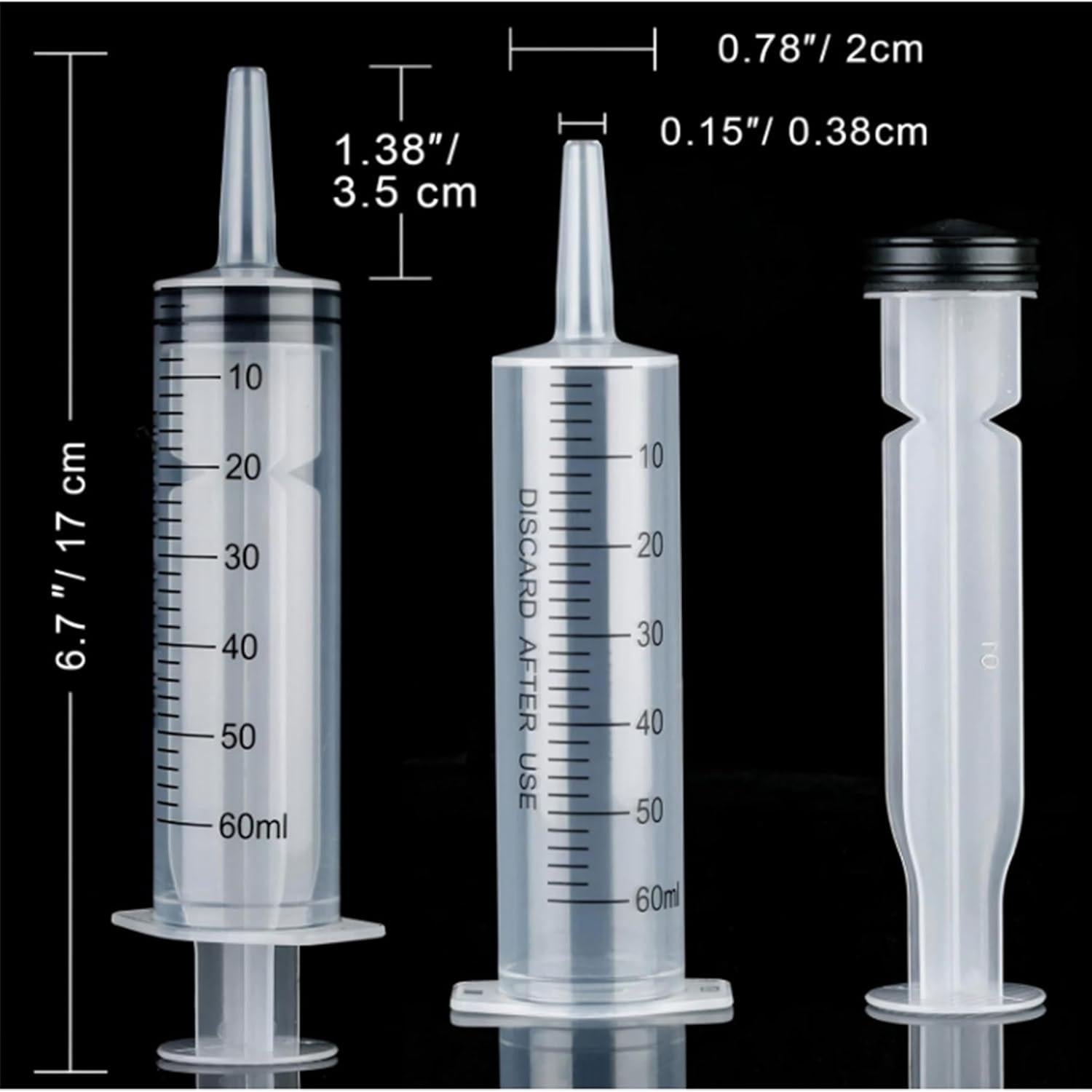 Paquete de 4 Jeringas de 60ml DIELLY Sin Aguja Estériles