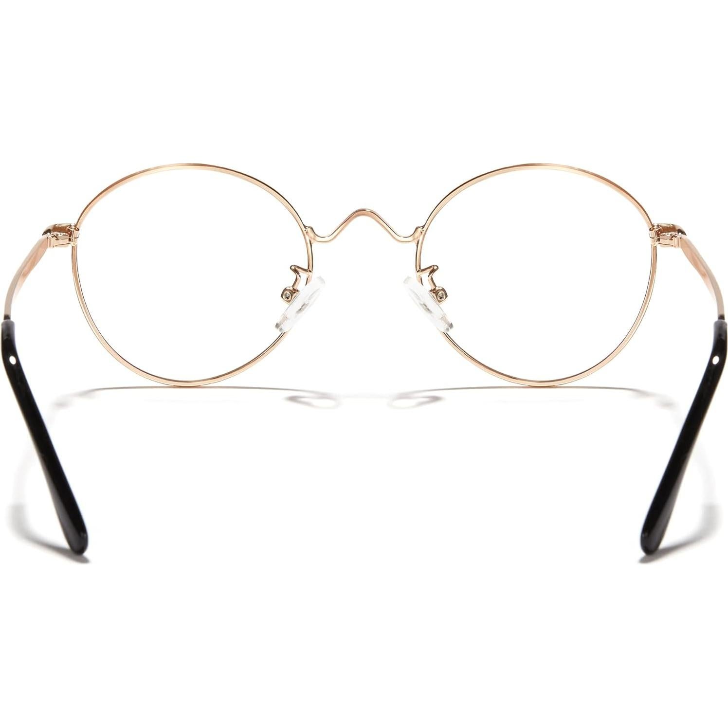 Gafas de Luz Azul Cyxus Redondas Metal Dorado Lente Clara