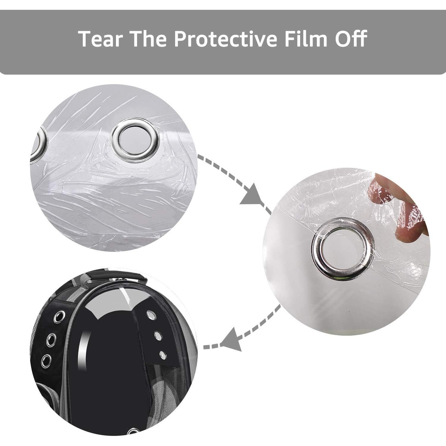 Mochila Transportadora para Mascotas Henkelion Negra 42x29x31cm