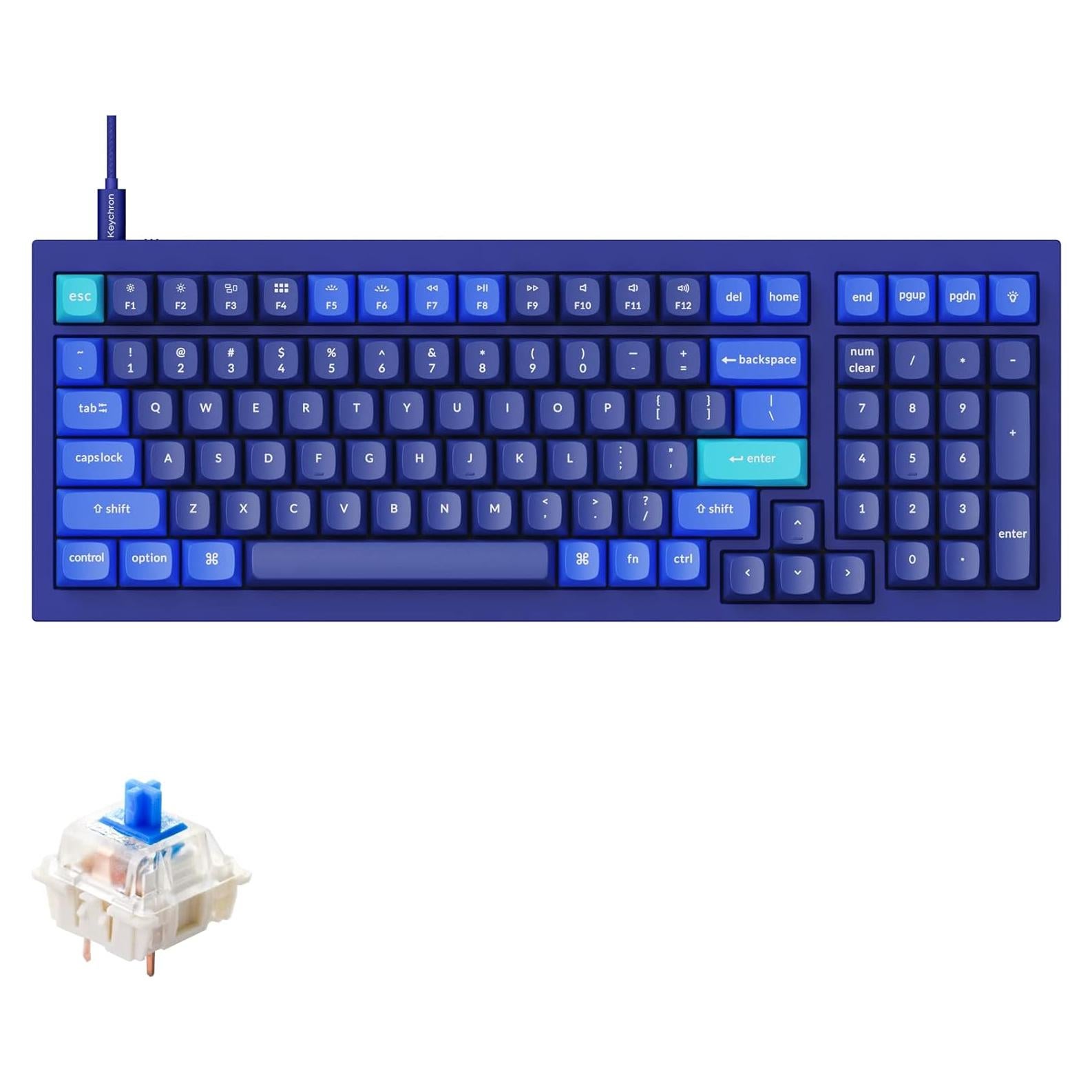 Teclado Mecánico Keychron Q5 RGB 96% Gateron Azul Personalizable