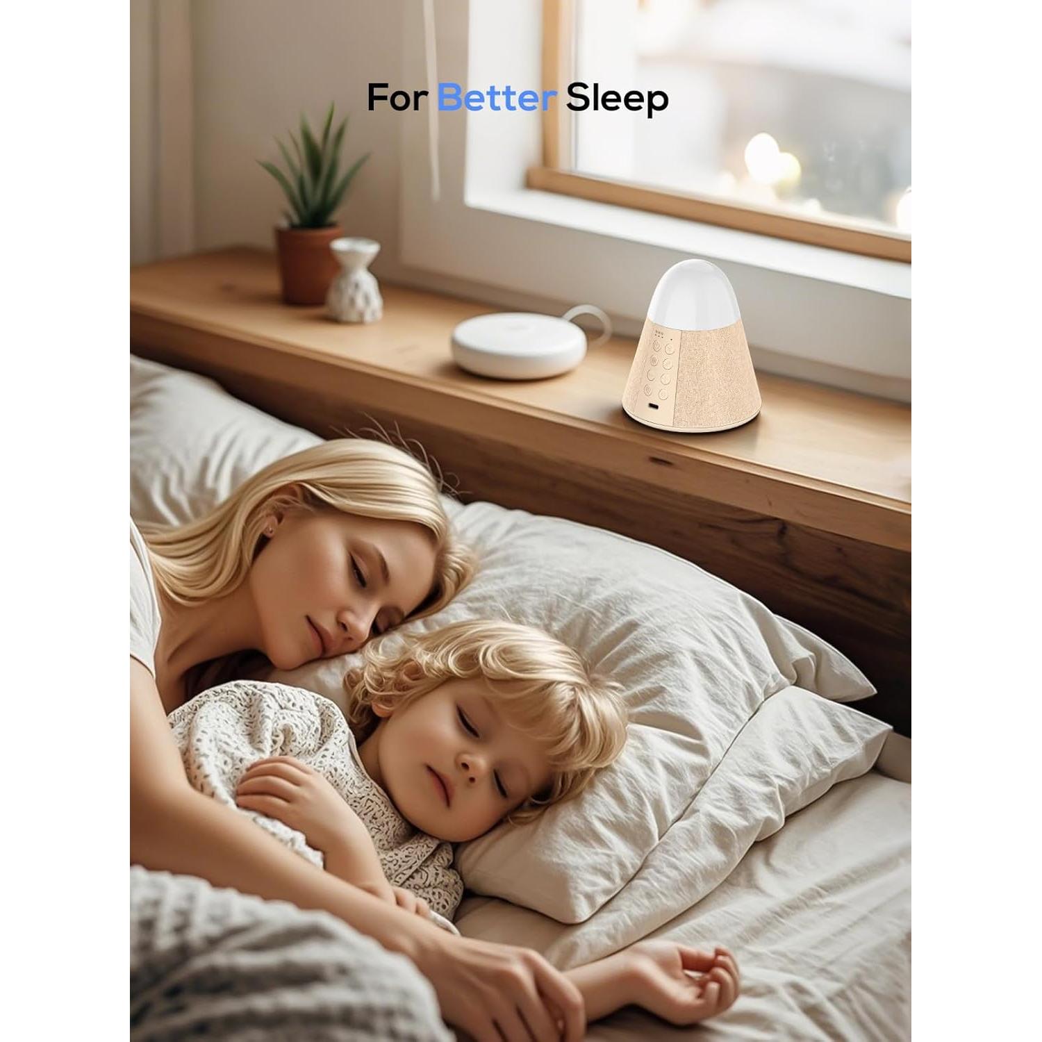 Máquina de Sonido Vanzon WN02, Ruido Blanco y Luz Nocturna RGB