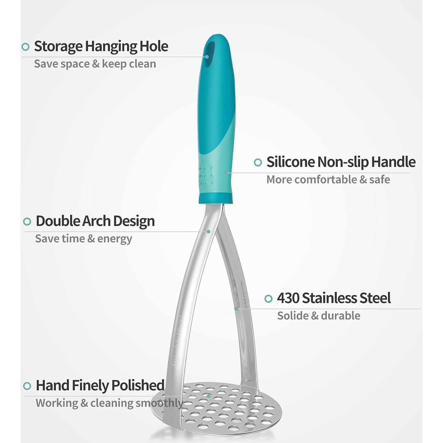 Prensador de Patatas Joyoldelf de Acero Inoxidable 25.9 cm