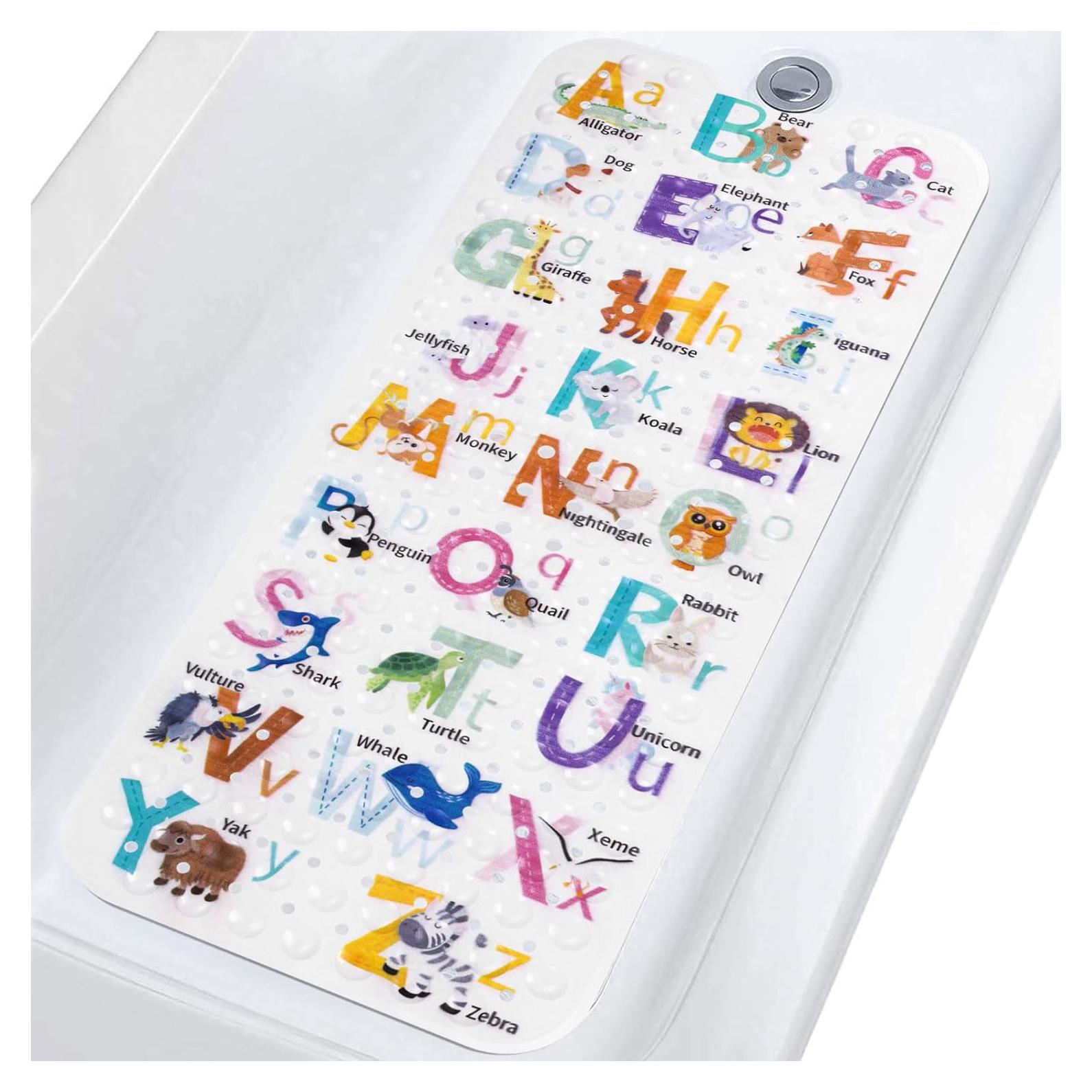 Tapete de Baño Antideslizante Topotdor 100x40cm Animales ABC