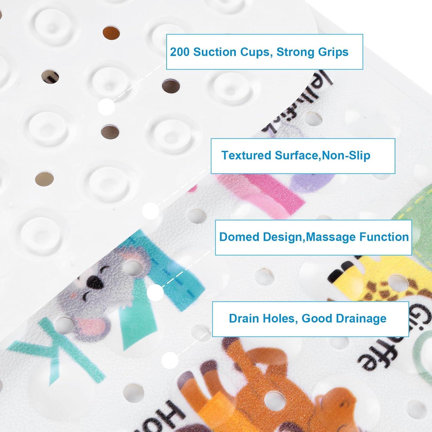 Tapete de Baño Antideslizante Topotdor 100x40cm Animales ABC