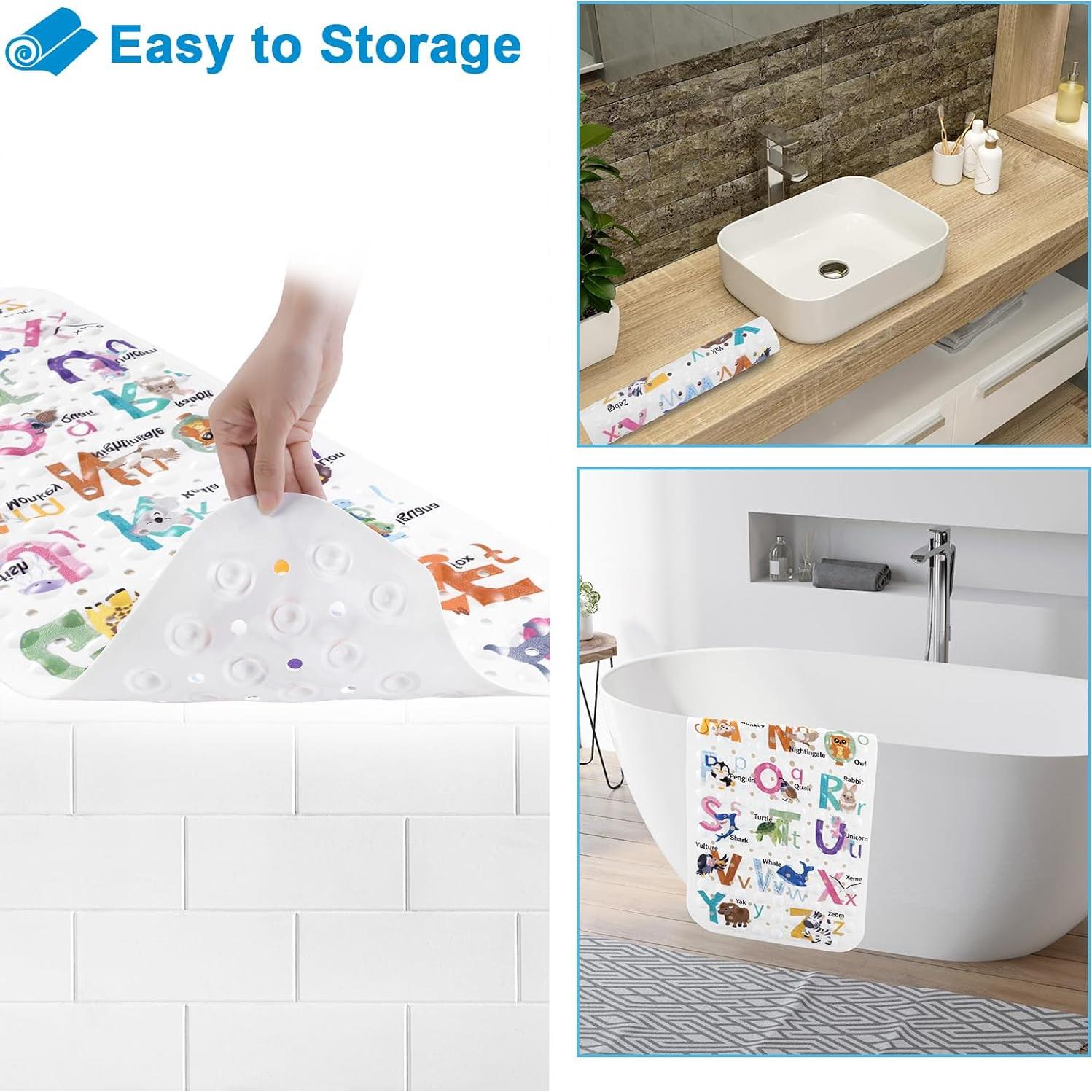 Tapete de Baño Antideslizante Topotdor 100x40cm Animales ABC