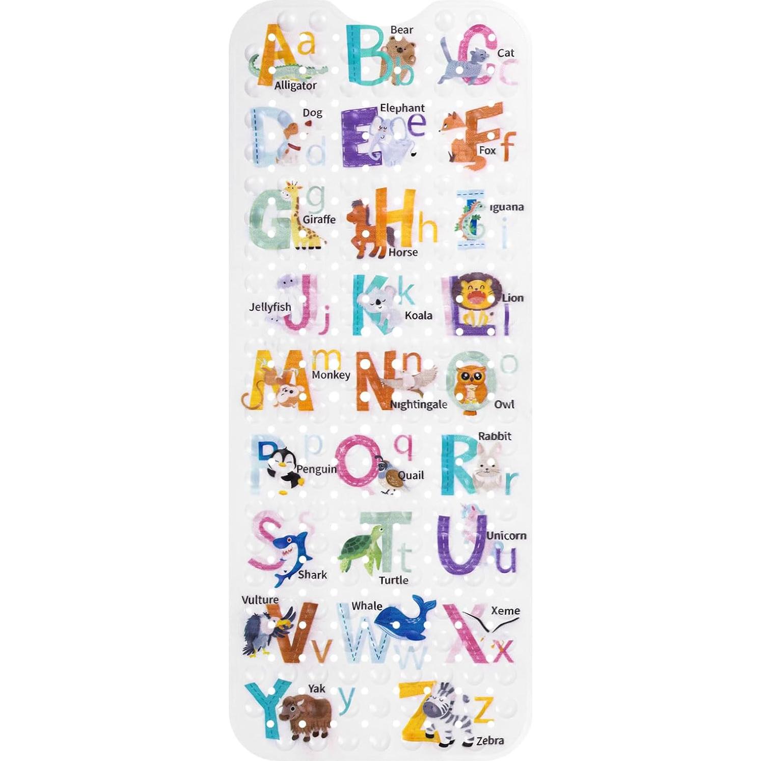 Tapete de Baño Antideslizante Topotdor 100x40cm Animales ABC