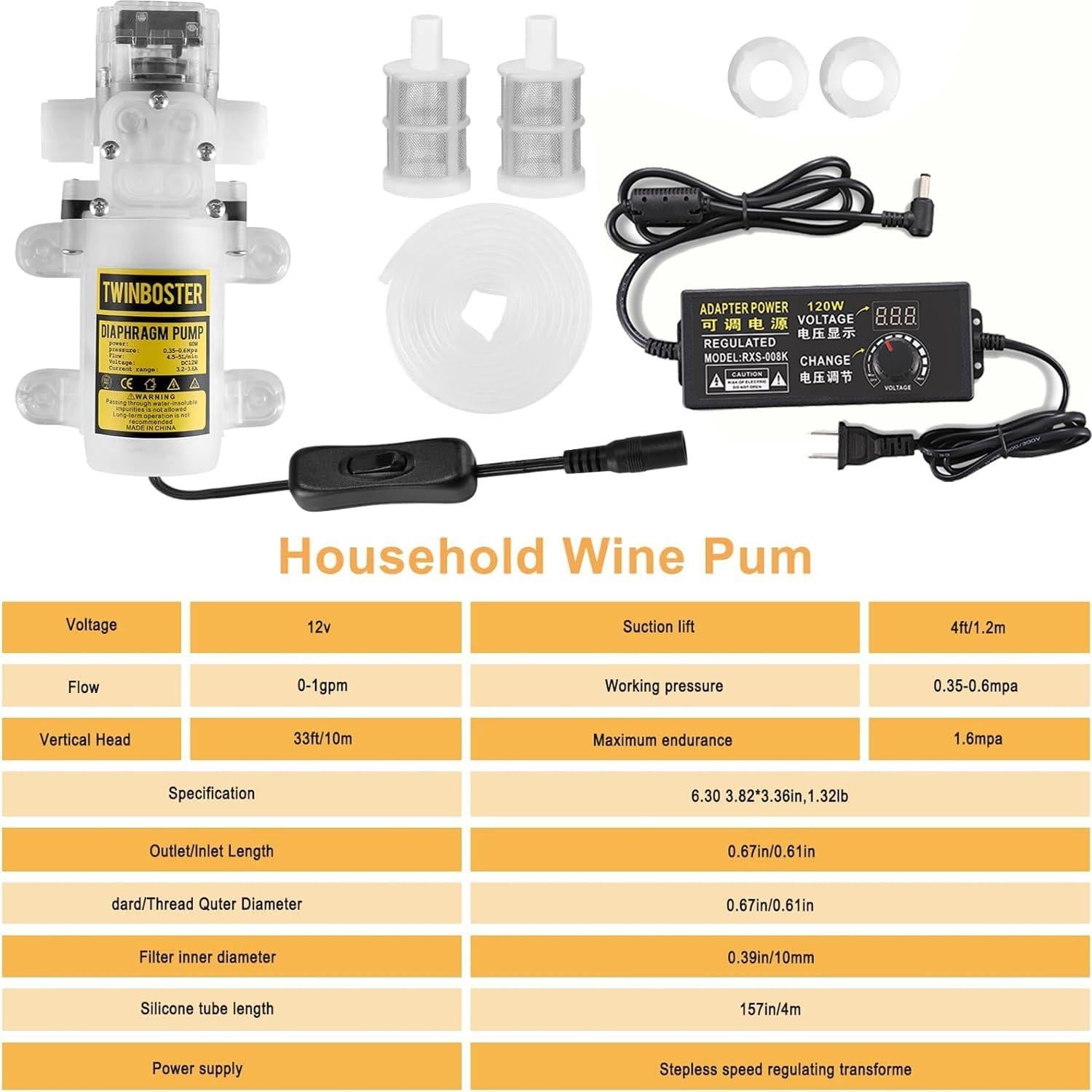 Bomba de Transferencia de Vino Twinboster 100-230V 3.785 LPM