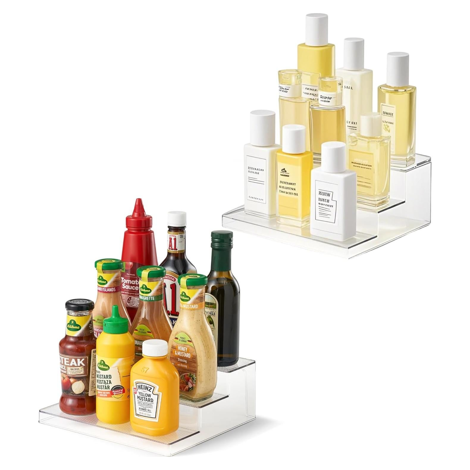 Estante de Especias Vacane 3 Niveles Transparente - 2 Paquetes