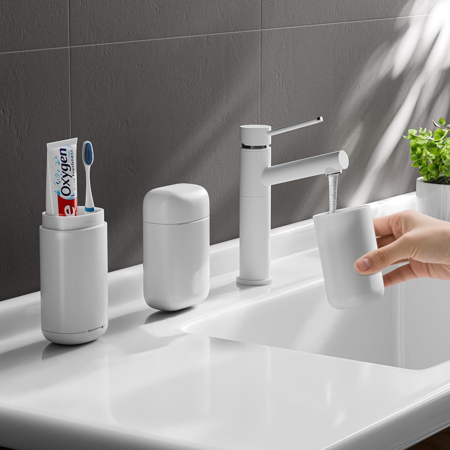 Juego de Estuche de Jabón y Cepillo de Dientes Hordely Gris