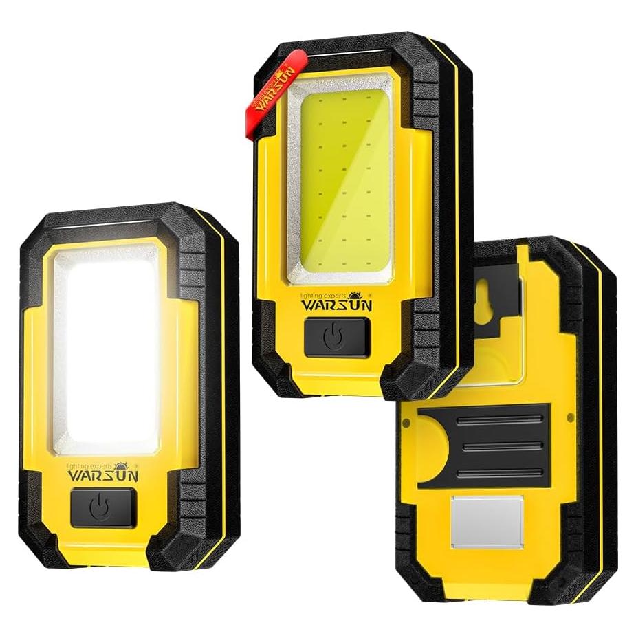 Luz de Trabajo LED WARSUN 30W Recargable 1200 Lúmenes Amarillo