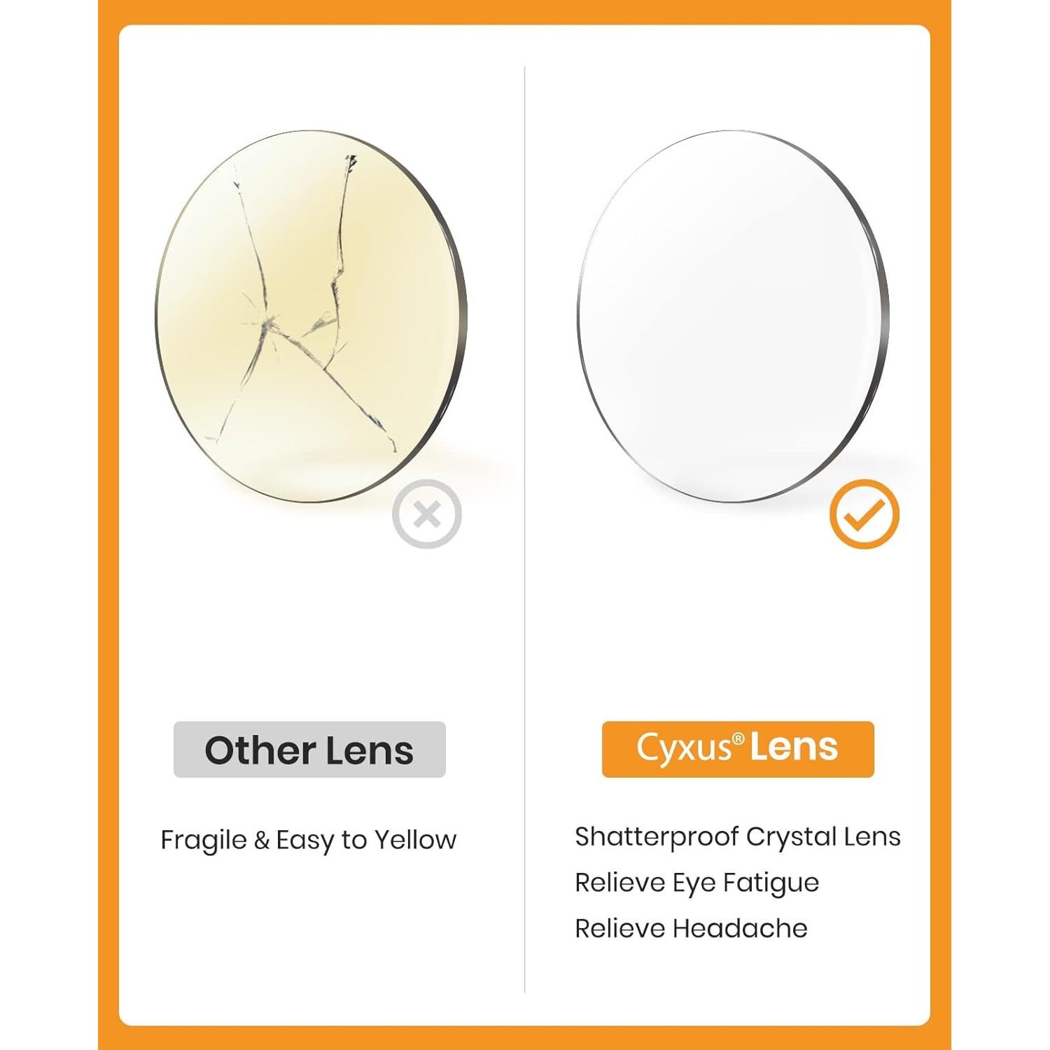 Gafas de Luz Azul Cyxus Metalicas para Hombres y Mujeres