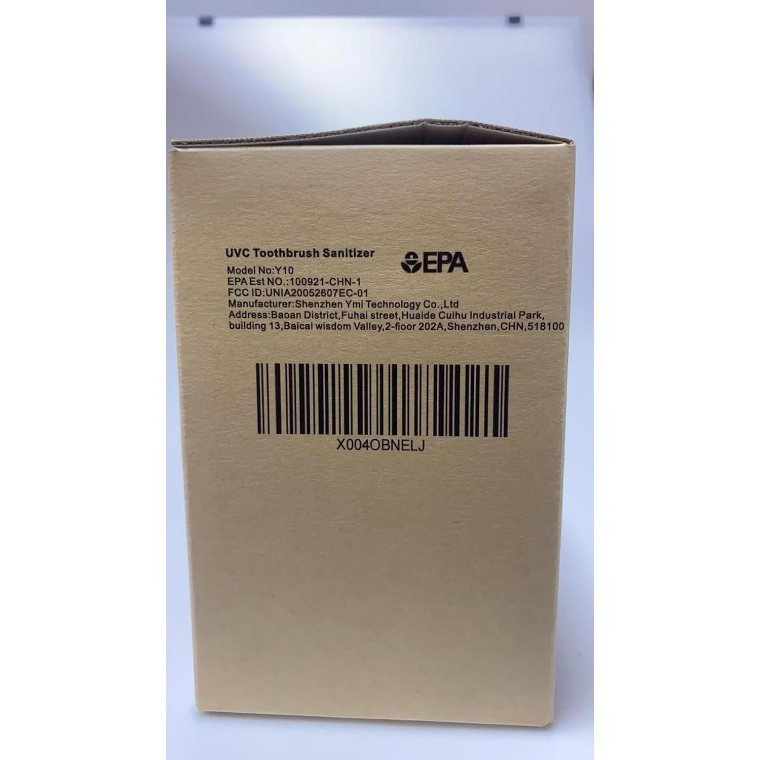 Soporte de cepillos de dientes Glowivize montado en pared - Negro