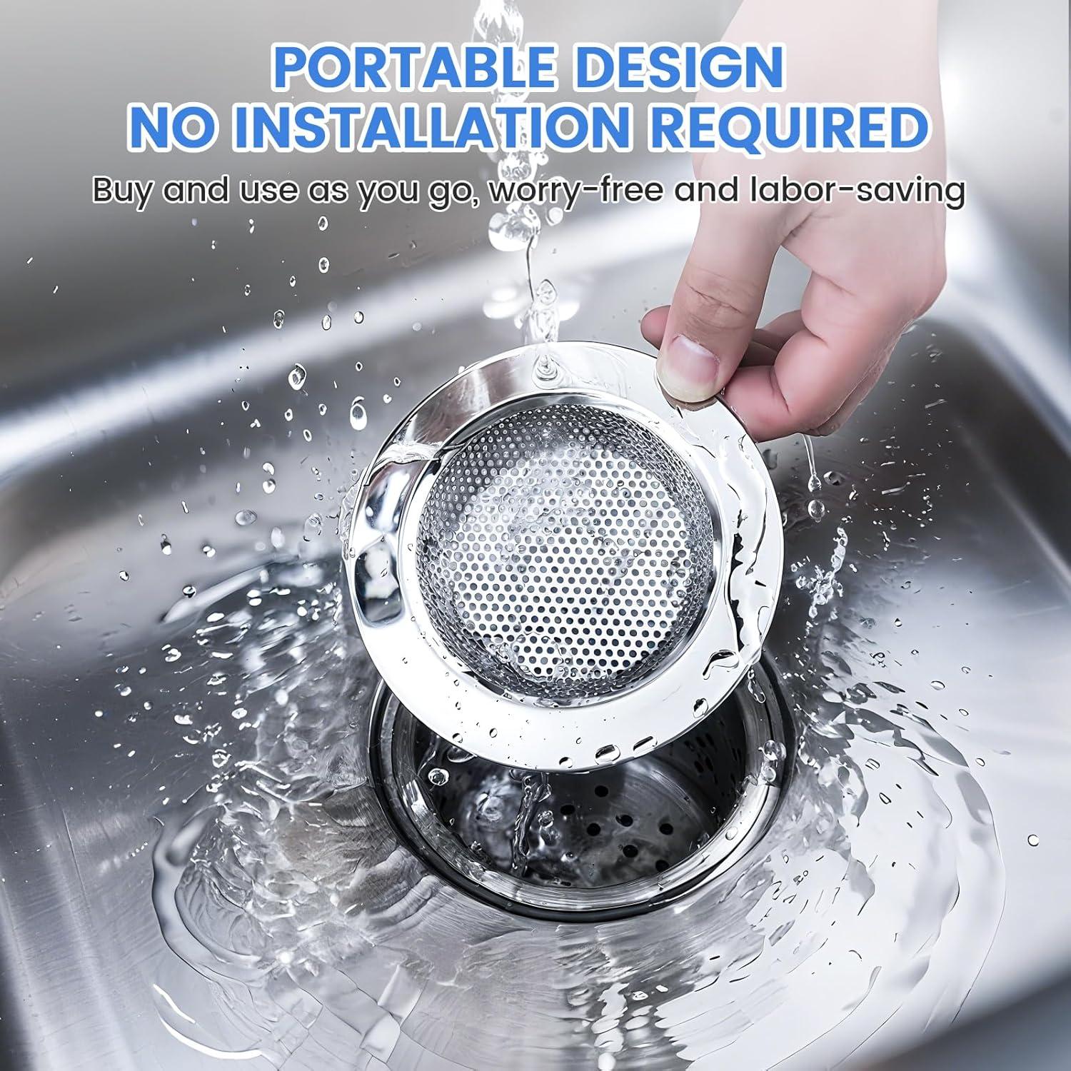 Colador de Fregadero SIONLANG Acero Inoxidable 3 Piezas 11.2cm