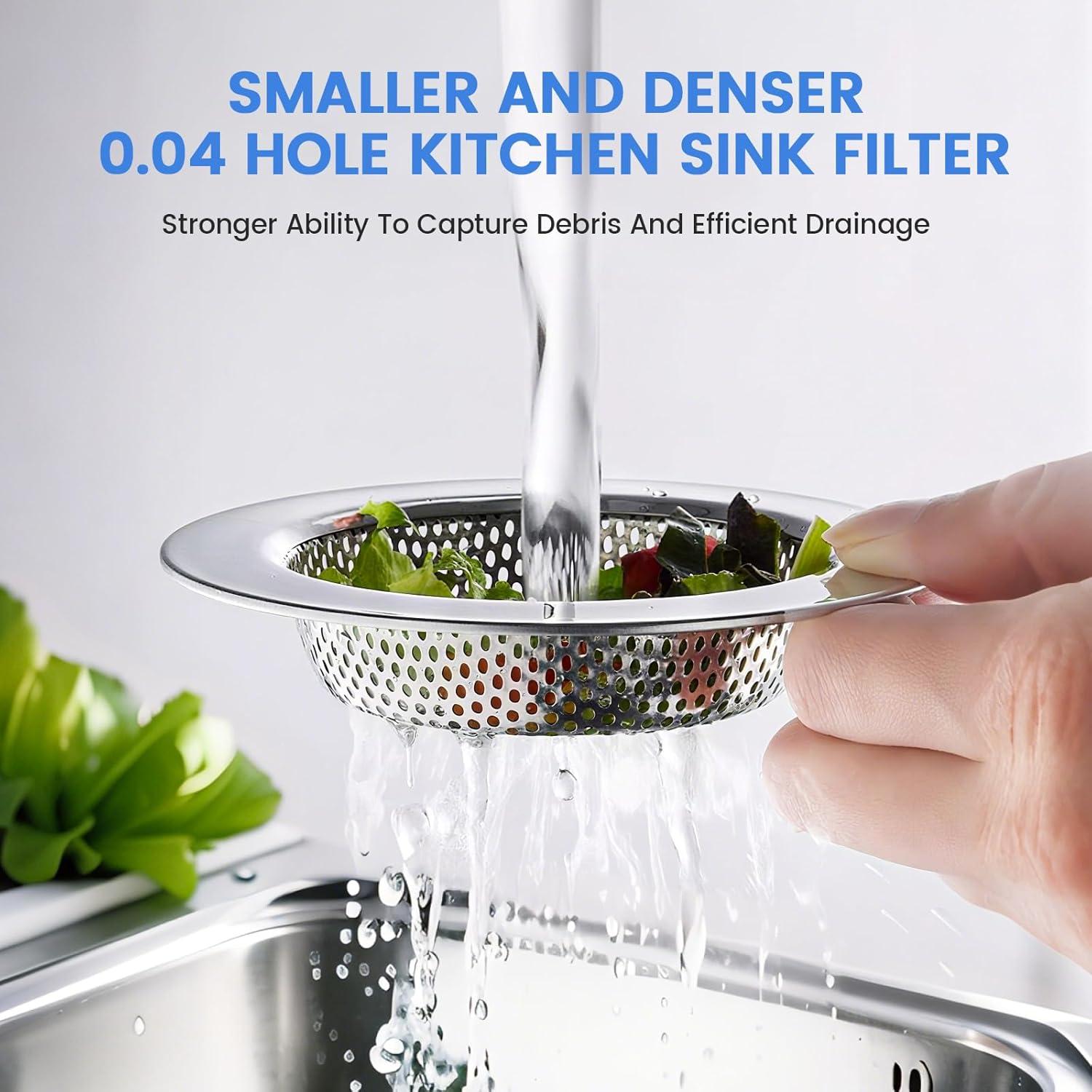 Colador de Fregadero SIONLANG Acero Inoxidable 3 Piezas 11.2cm