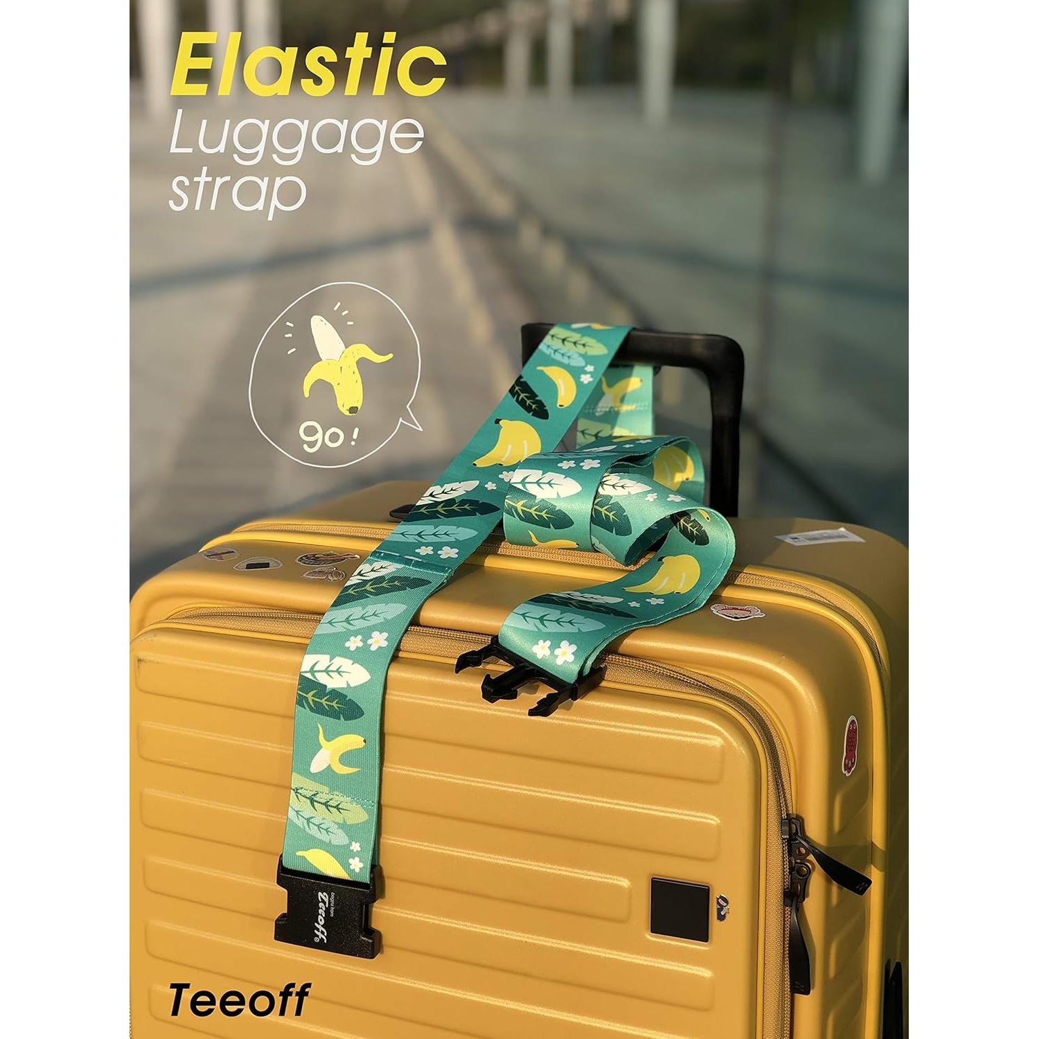Correa Elástica para Equipaje Teeoff 220cm Ajustable Banana
