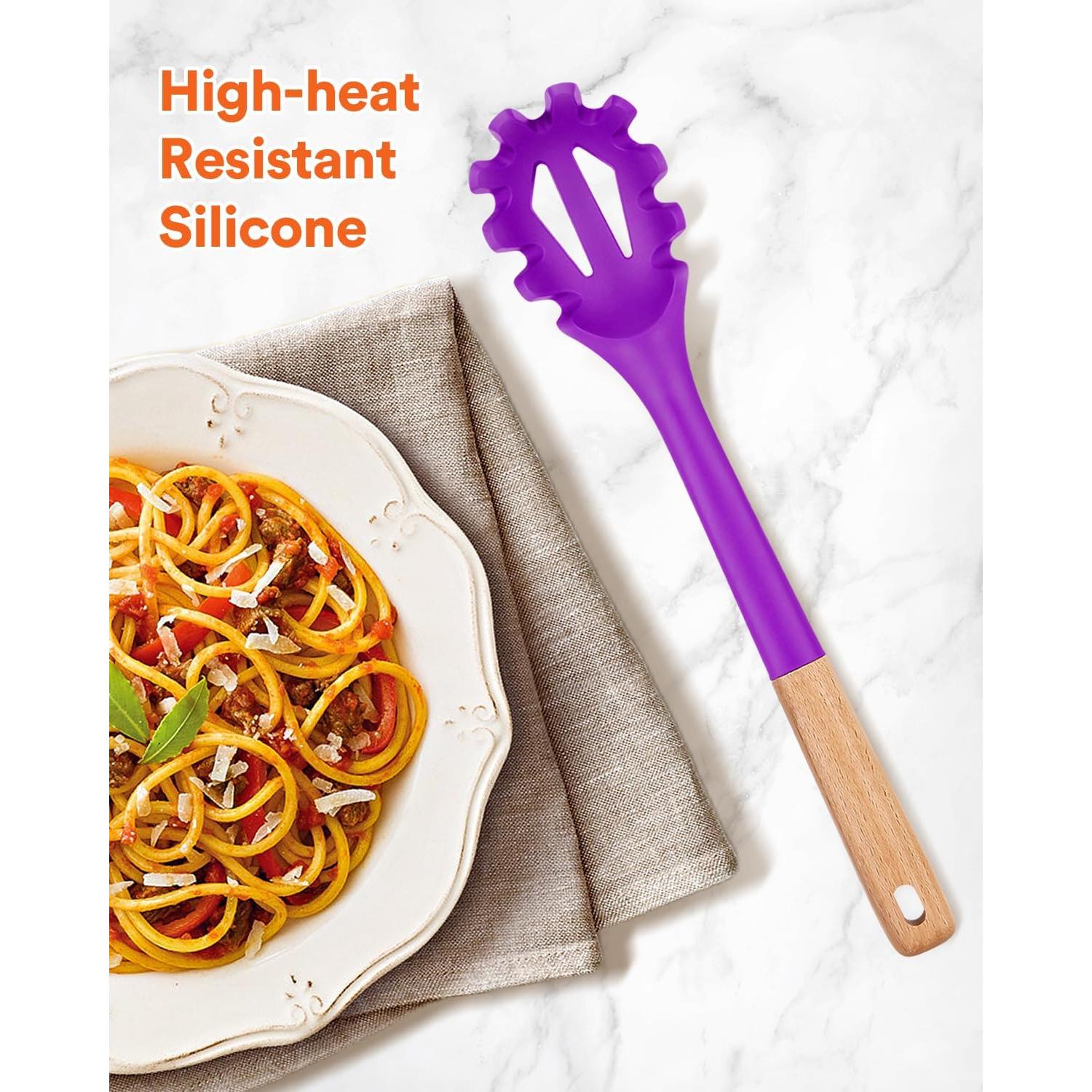 Tenedor de Pasta Badiano de Silicona Antiadherente 32.5 cm