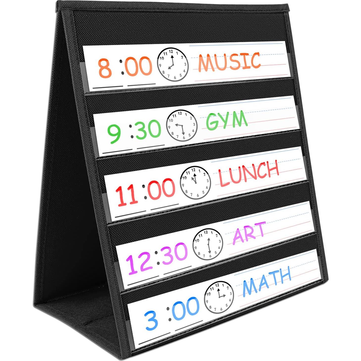 Gráfico de Bolsillo EAMAY Doble Cara para Aula y Casa - Negro