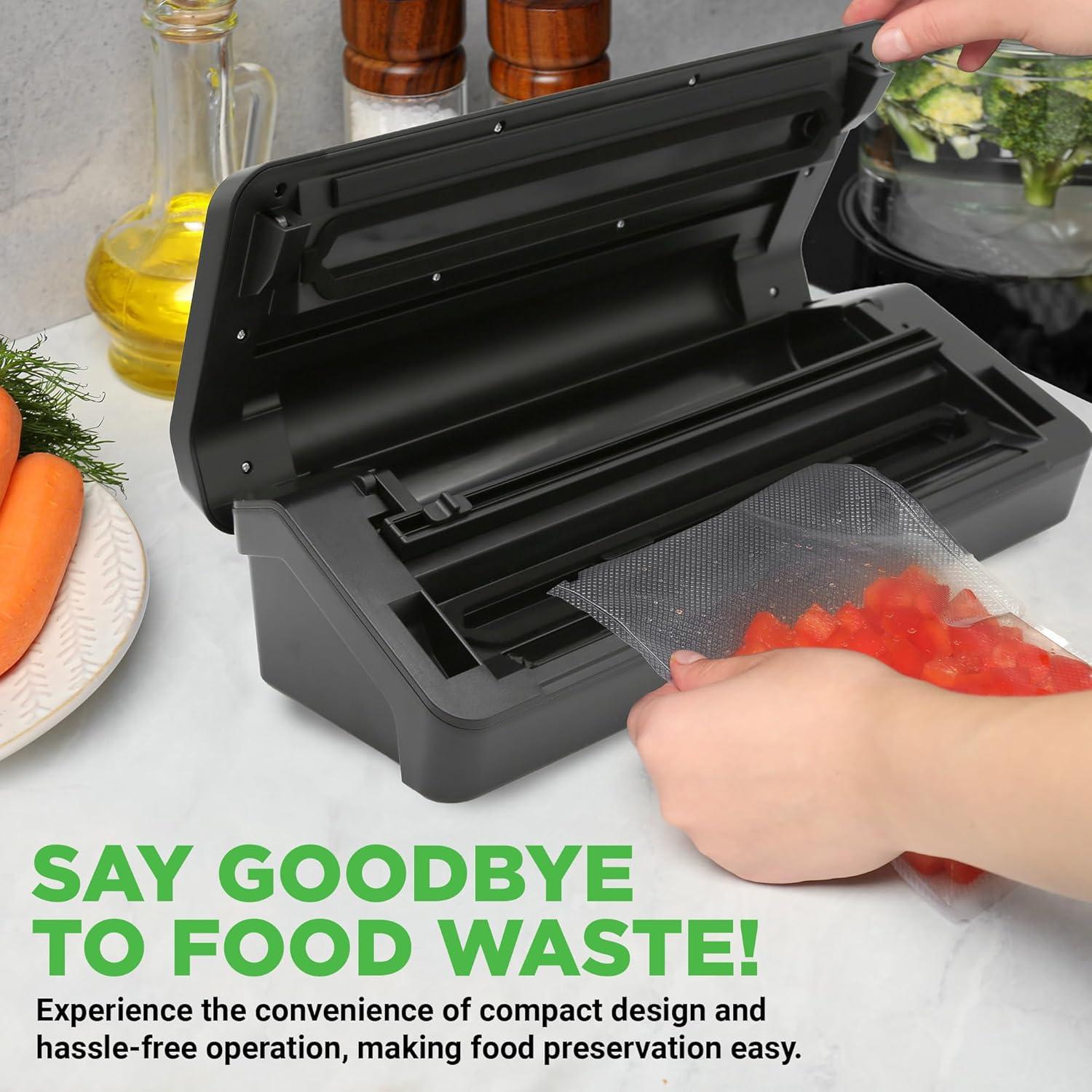 Sellador al vacío NutriChef PKVS90BK - 110W, 80Kpa, 4 Modos