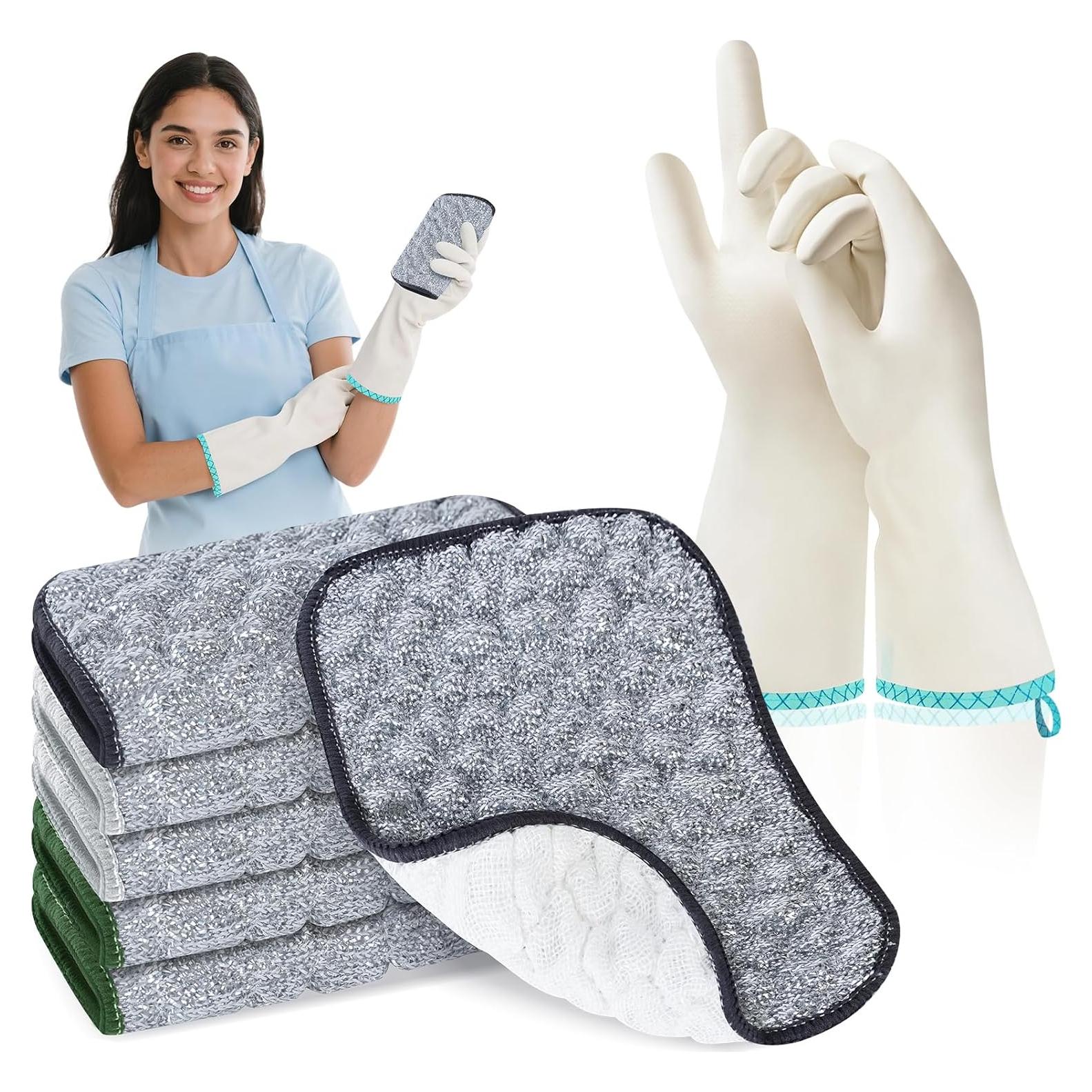 Kit de limpieza XIBIGEYE 7 piezas con guantes de nitrilo