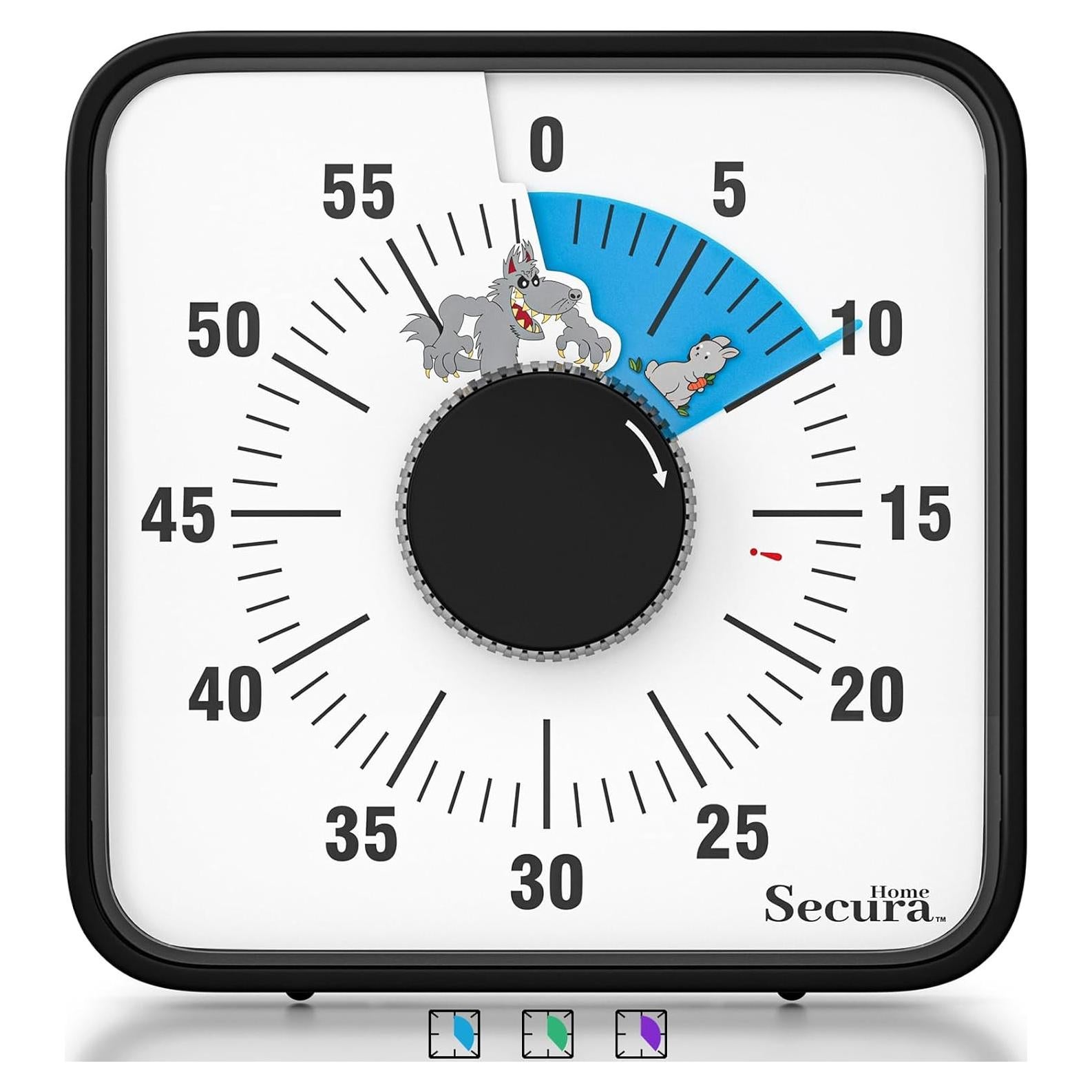 Temporizador Visual Mecánico Secura Home 19.05 cm Azul