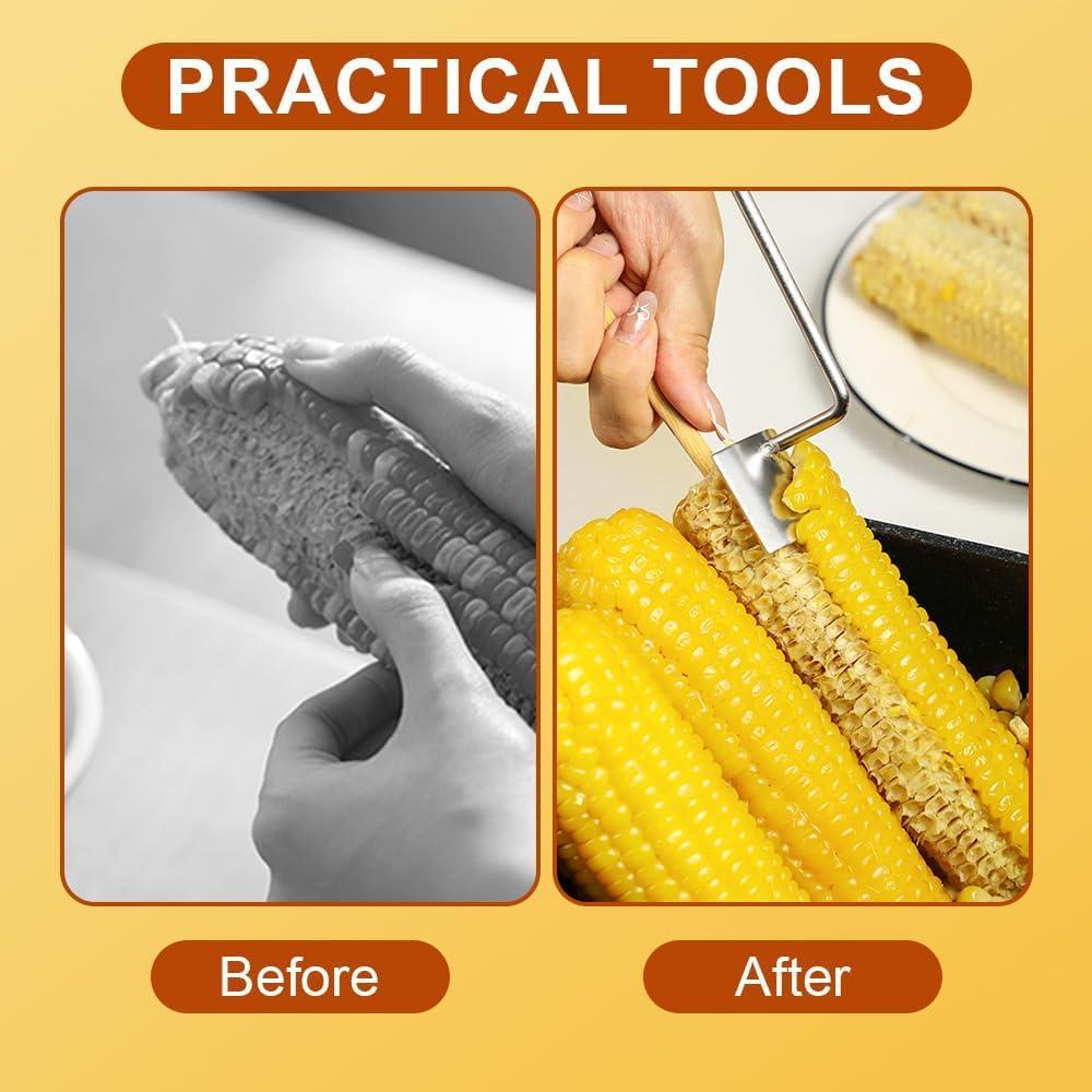 Corn Peeler Corn Peeler for Corn on The Cob,2025 New Corn Cob Stripper Cutter Remover Kitchen Indoor,Corn Peelers on The Cobs Holders for Women Home Dining Enthusiasts Gadget (1 Pcs)