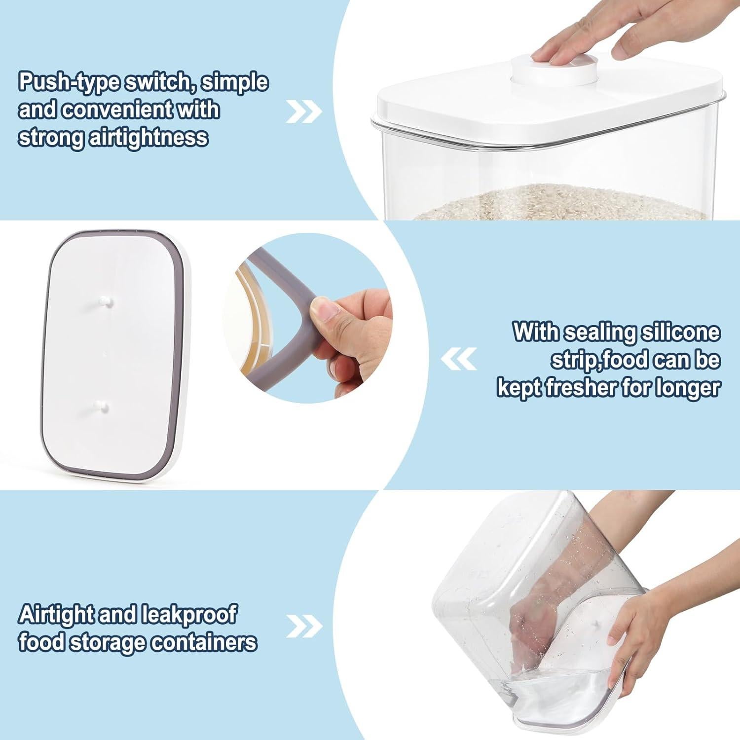 Contenedor de Almacenamiento Hermético LEAWALK 5.6L Blanco