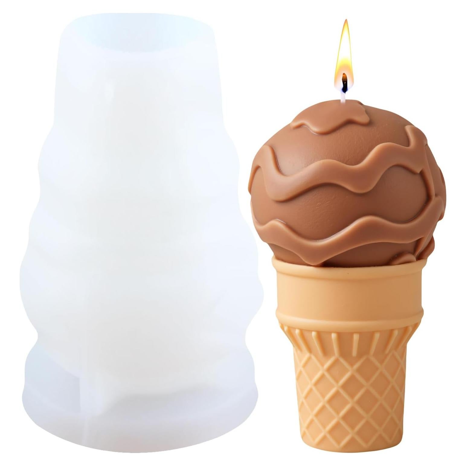 Molde de Silicona para Vela de Helado GLITZXFH 11.41cm