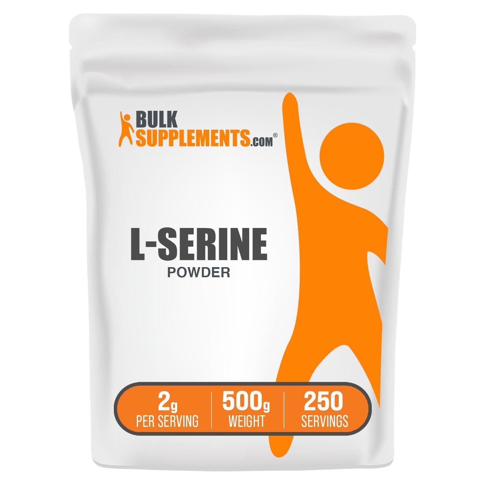 Polvo de L-Serina BulkSupplements 500g - Suplemento Sin Sabor
