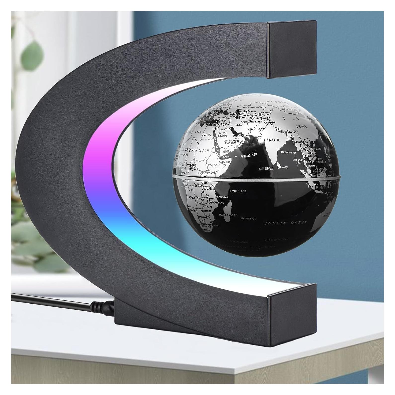 Globo Flotante de Levitación Magnética DCAUT 7.62 cm LED Negro