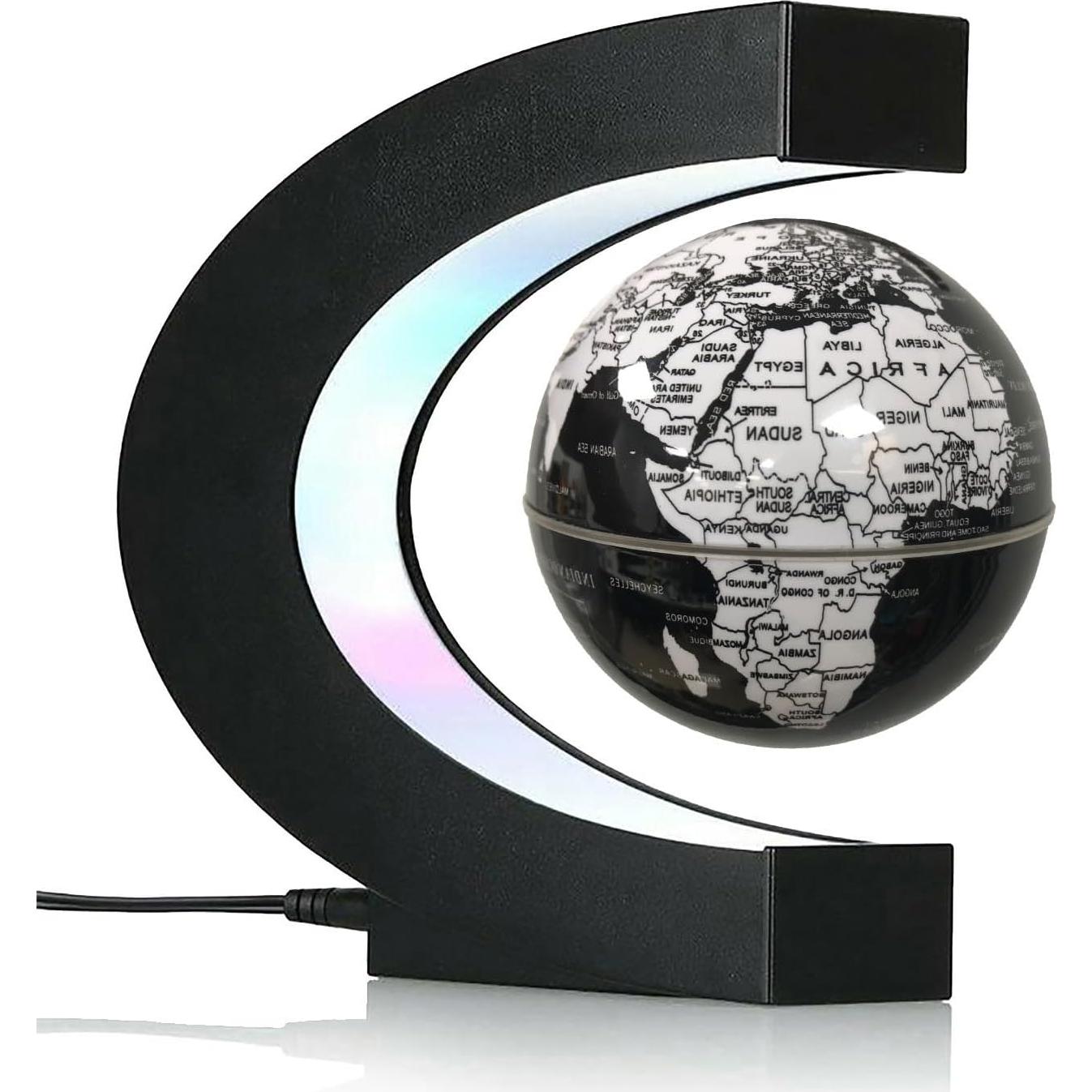 Globo Flotante de Levitación Magnética DCAUT 7.62 cm LED Negro