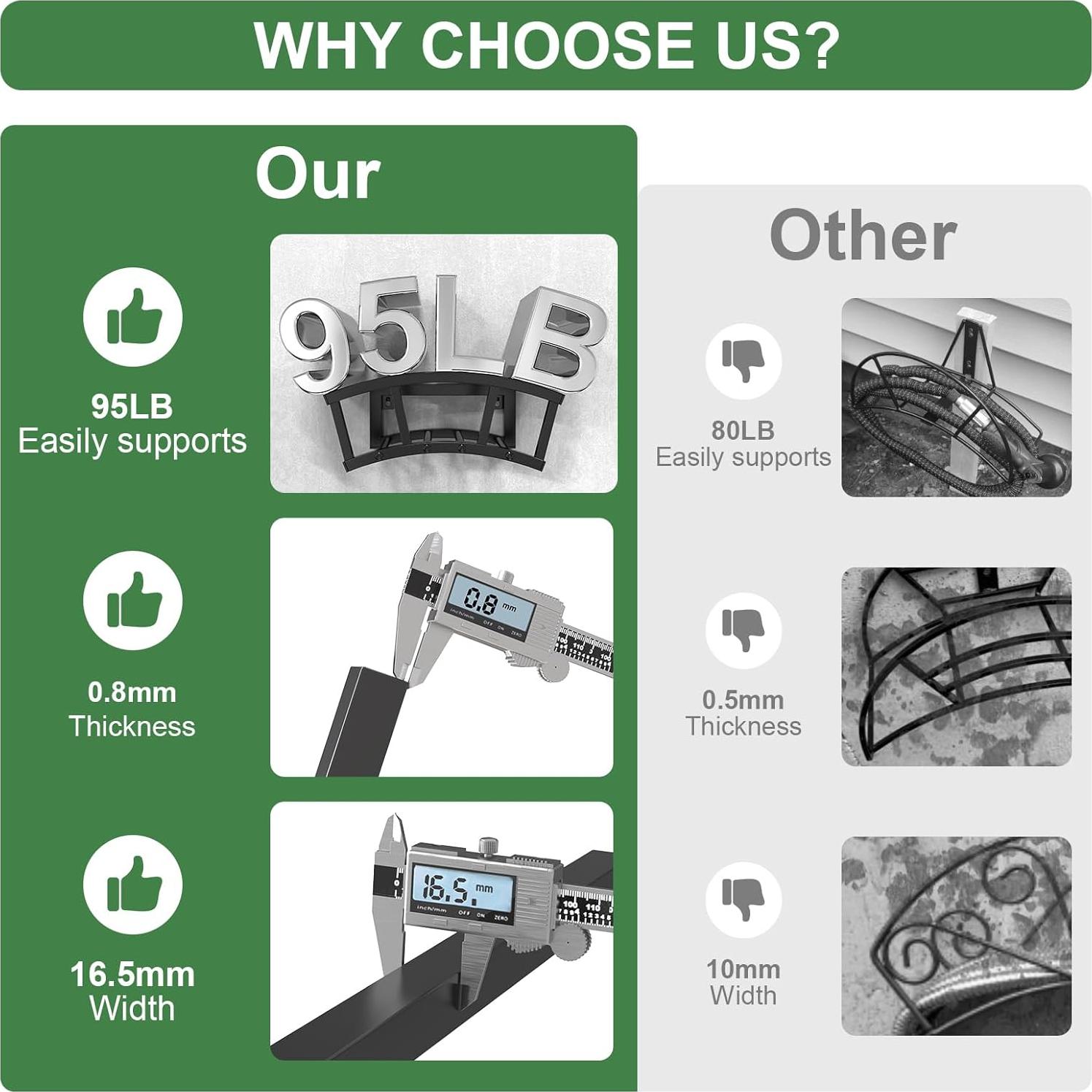 Soporte de Manguera de Jardín OLV Montado en Pared 38.1m