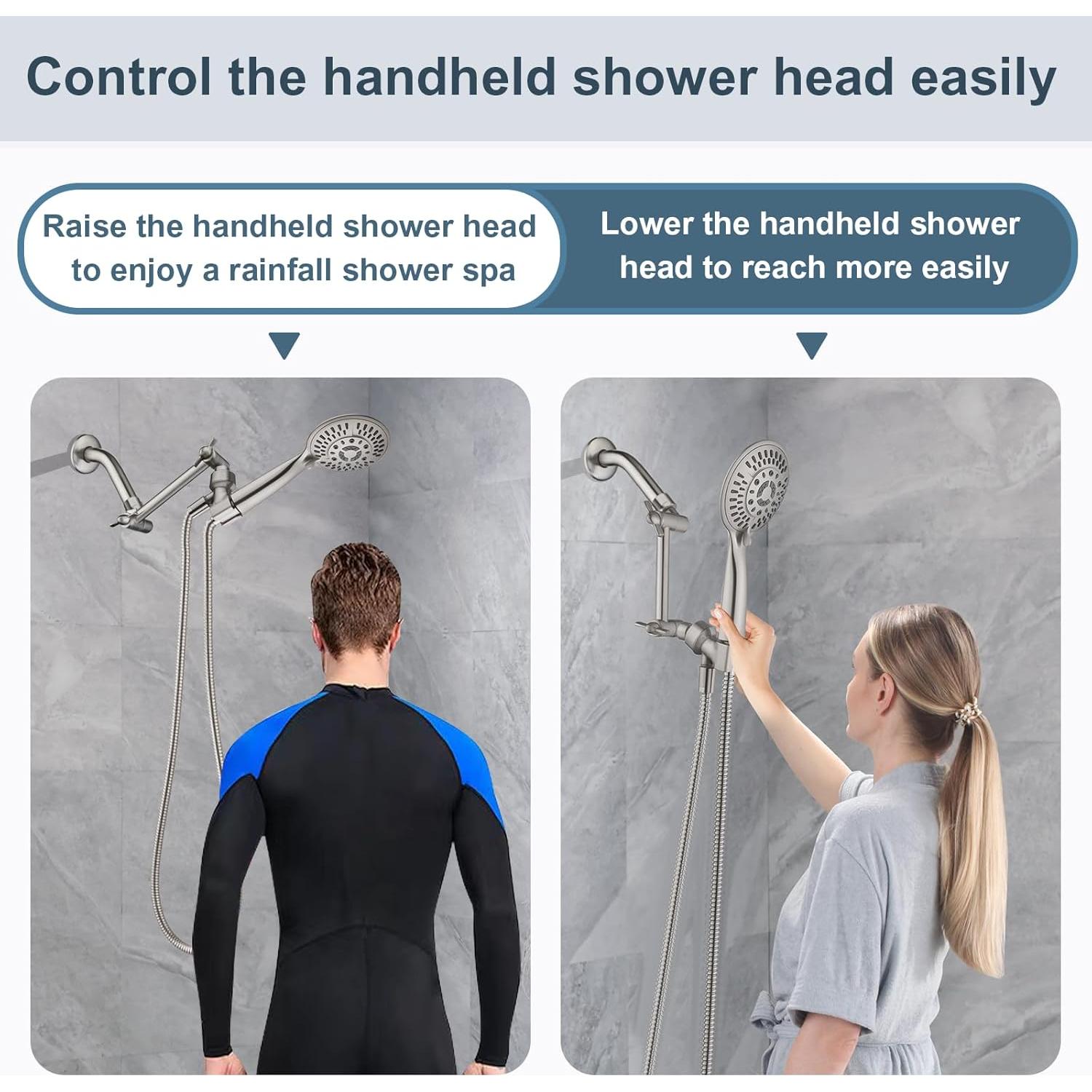 Extensor de Brazo de Ducha BRIGHT SHOWERS Ajustable 12.7 cm Níquel