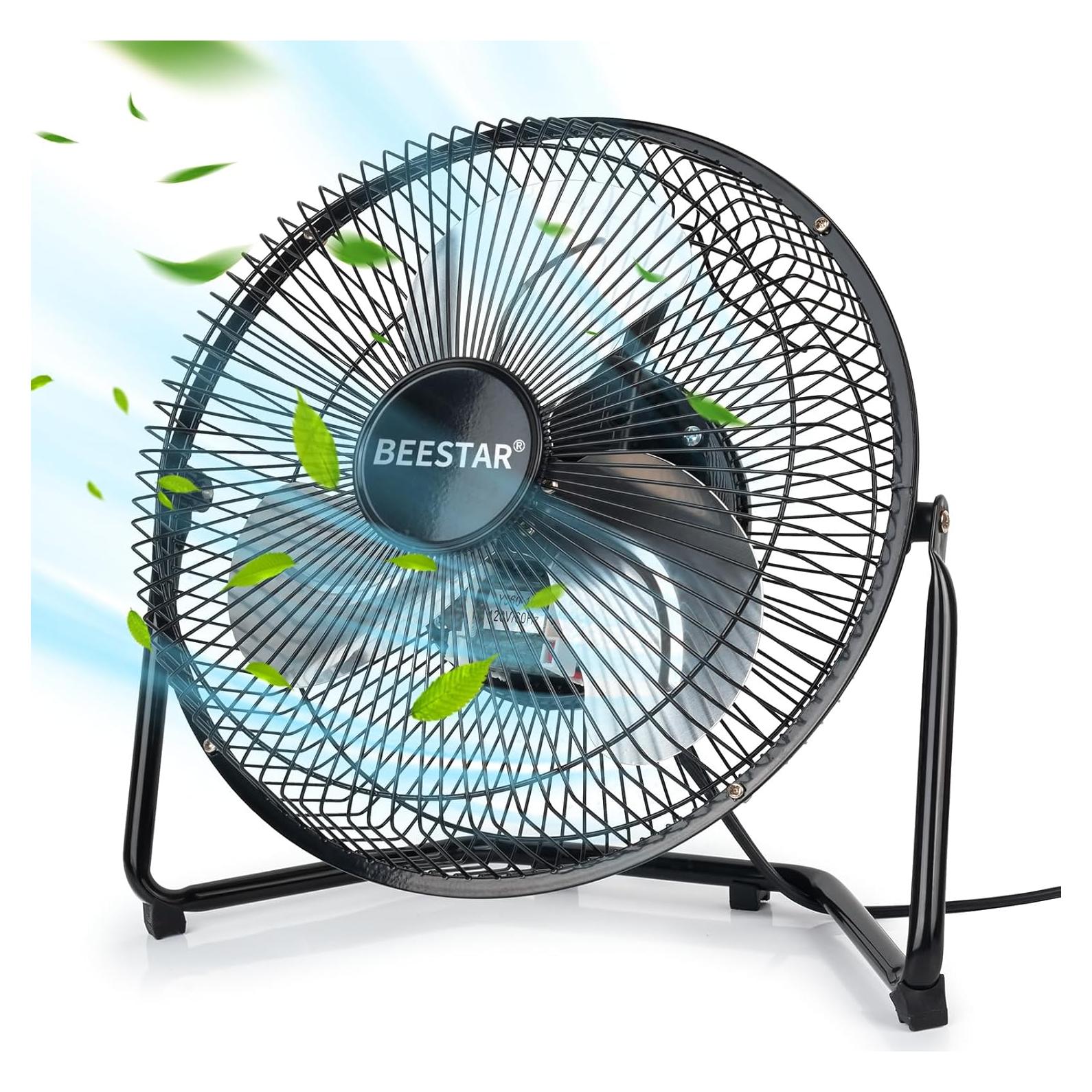 Ventilador de Piso BEESTAR BS-M09+12 Metálico 3 Velocidades Negro
