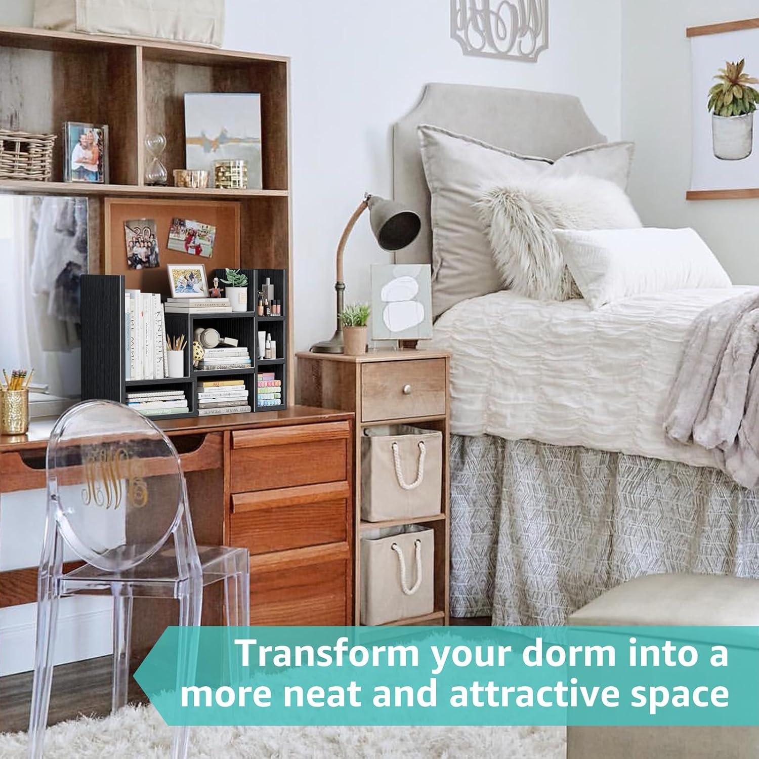 Estante Organizador de Escritorio NUTIKAS Ajustable Negro 35 cm